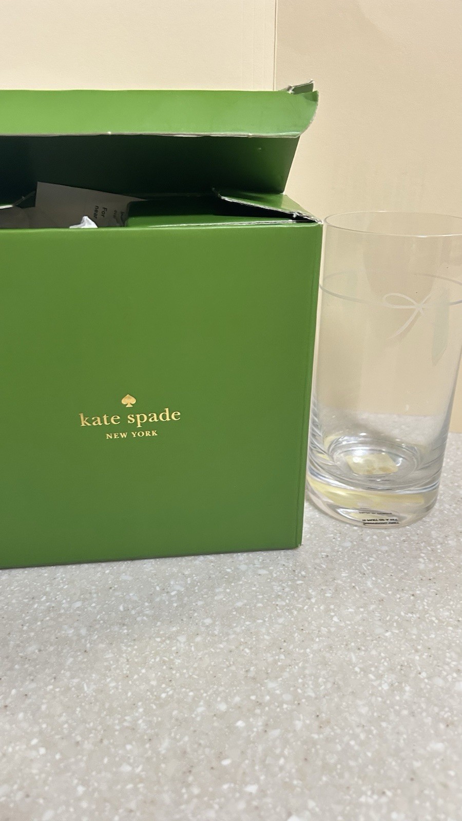 Kate Spade His & Hers Hiballs Set Of Two Lenox Crystal Glassware (New)