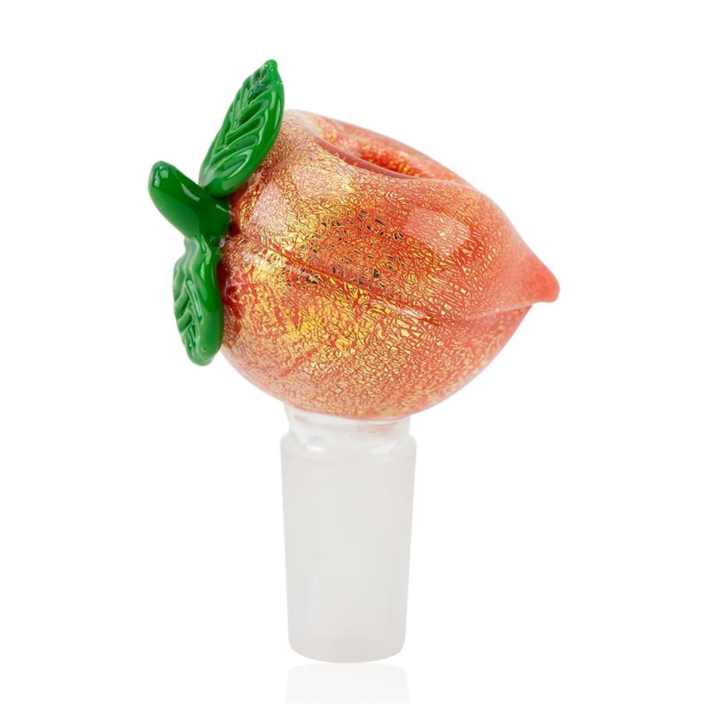 Empire Glassworks PEACHY BOWL 14mm Dichro Infused on Boro Glass  Made in USA