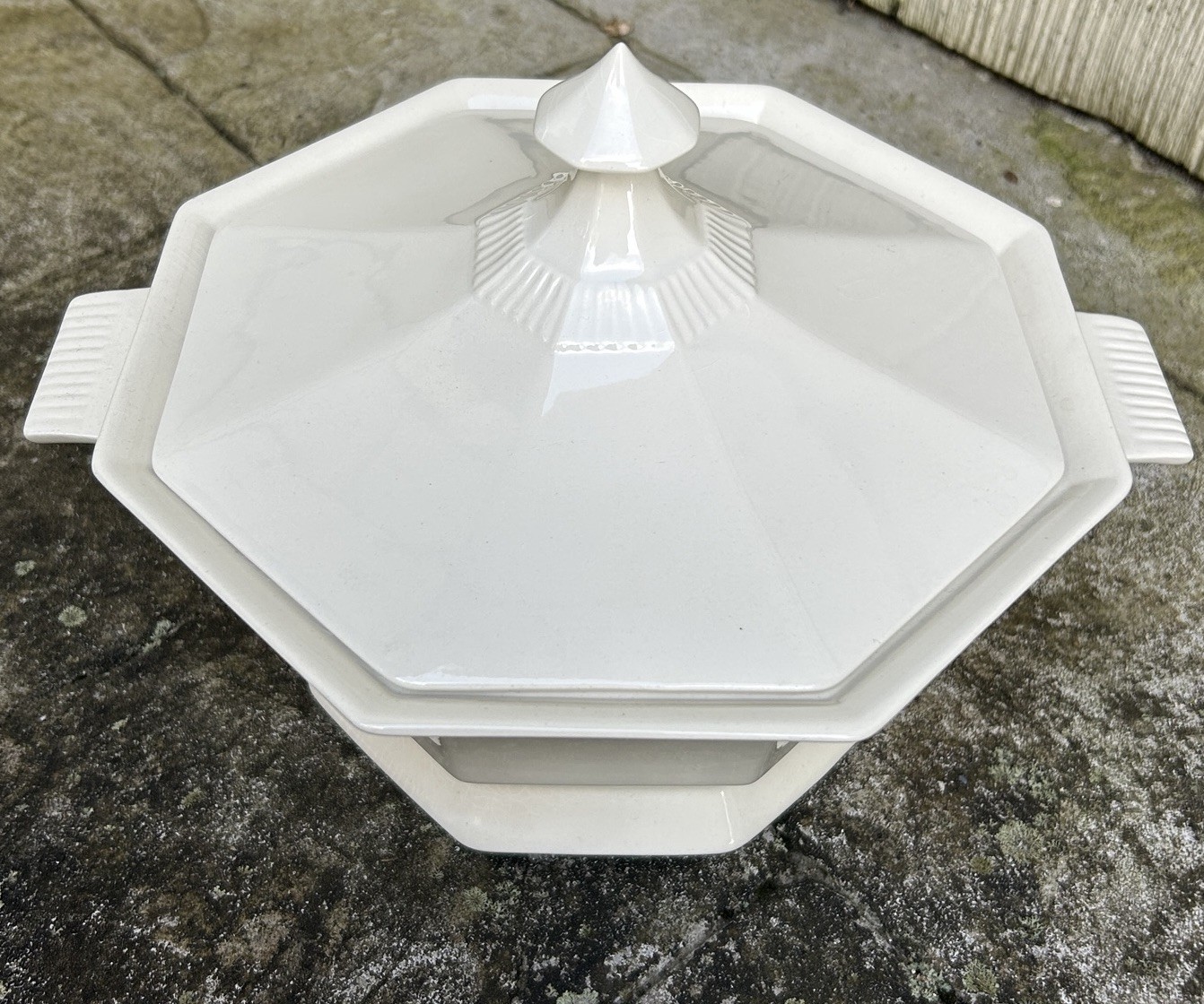 VTG Independence Ironstone Castleton China Octagonal Soup Tureen Casserole MCM