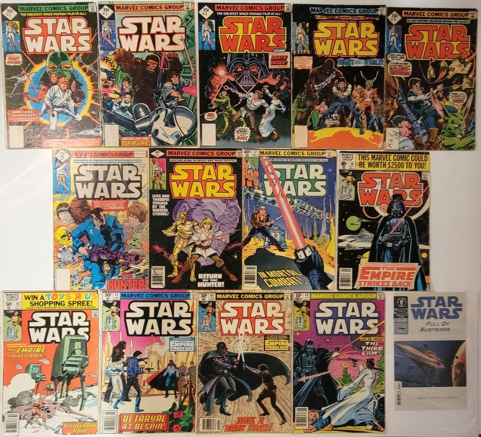 Star Wars Comic Lot (14) #1-48* VG 1977 35 Cent Diamond Reprints ~ George Lucas 