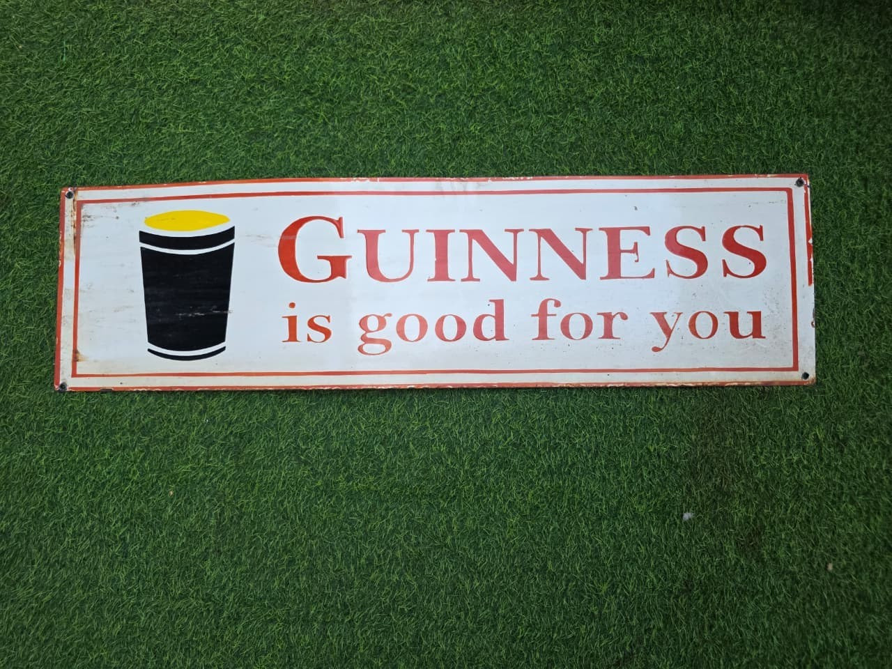 Geinness Porcelain Advertising Sign 36\'\' Inches