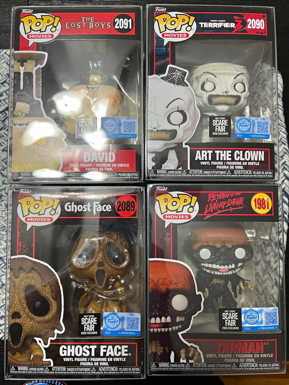 Scare Fest hot topicVinyl Mixed Lot 4 Pack David Tarman Ghost Face Art Hot Topic