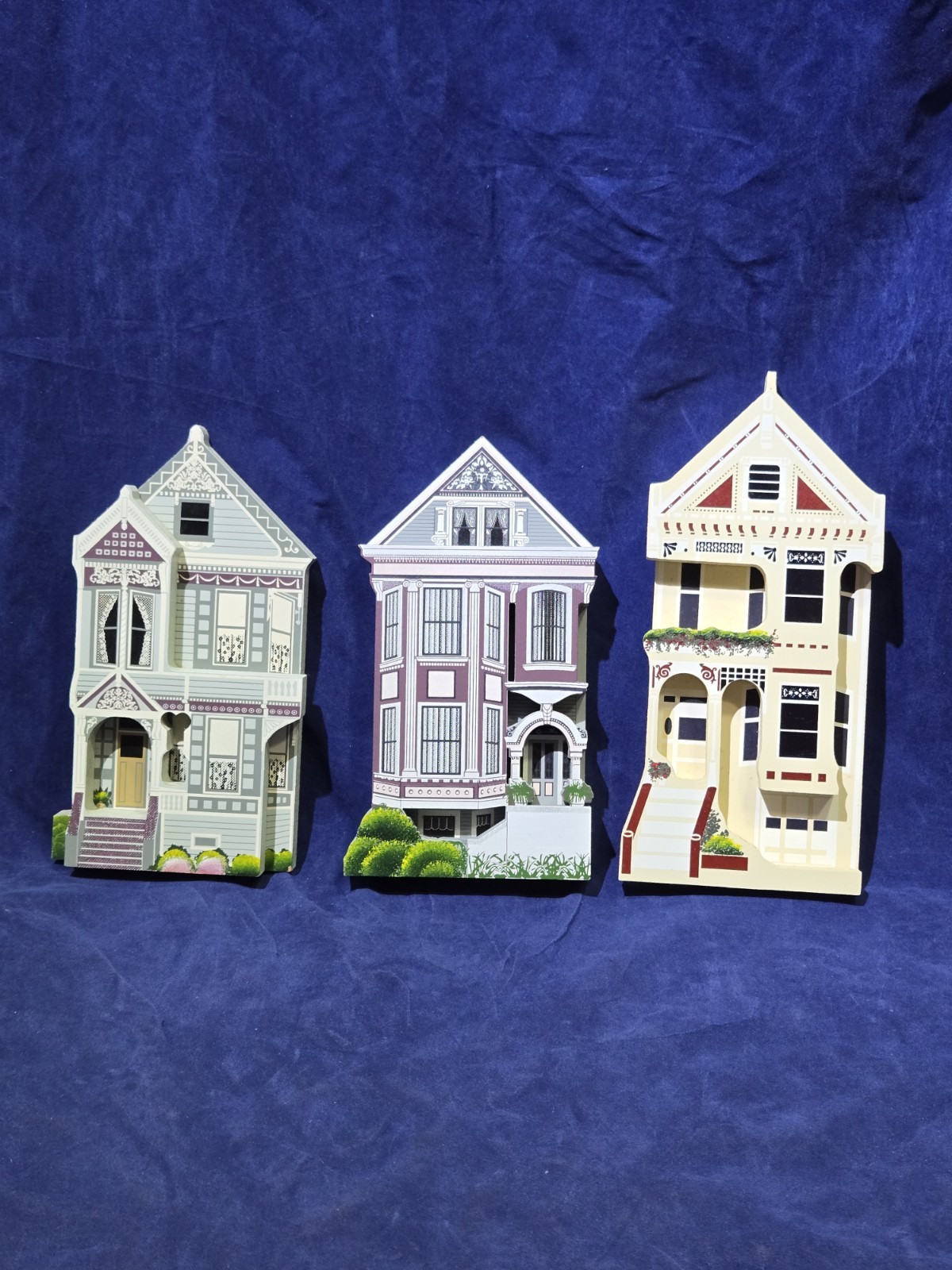 Lot of 3 Shelia's Collectibles San Francisco Houses - Victorian Row & Queen Anne
