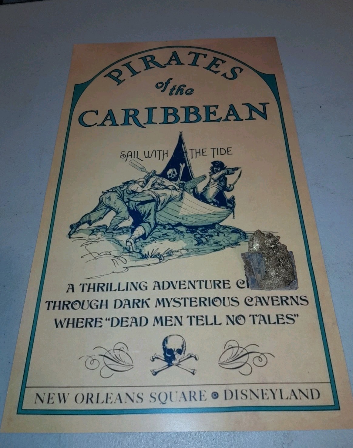 PIRATES OF THE CARIBBEAN DISNEYLAND TREASURE GOLD NUGGET PROP DISPLAY