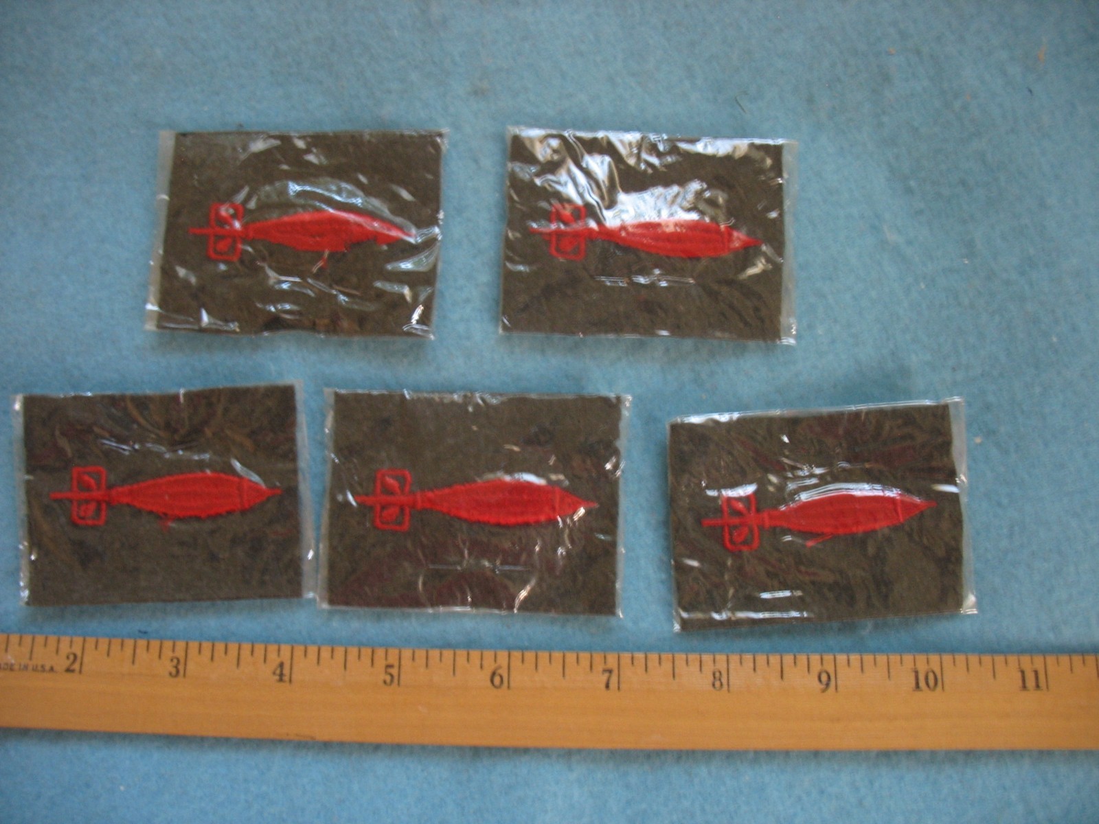 One Original WWII USMC Torpedo specialist Sleeve patch NOS w/ Wosk price tag