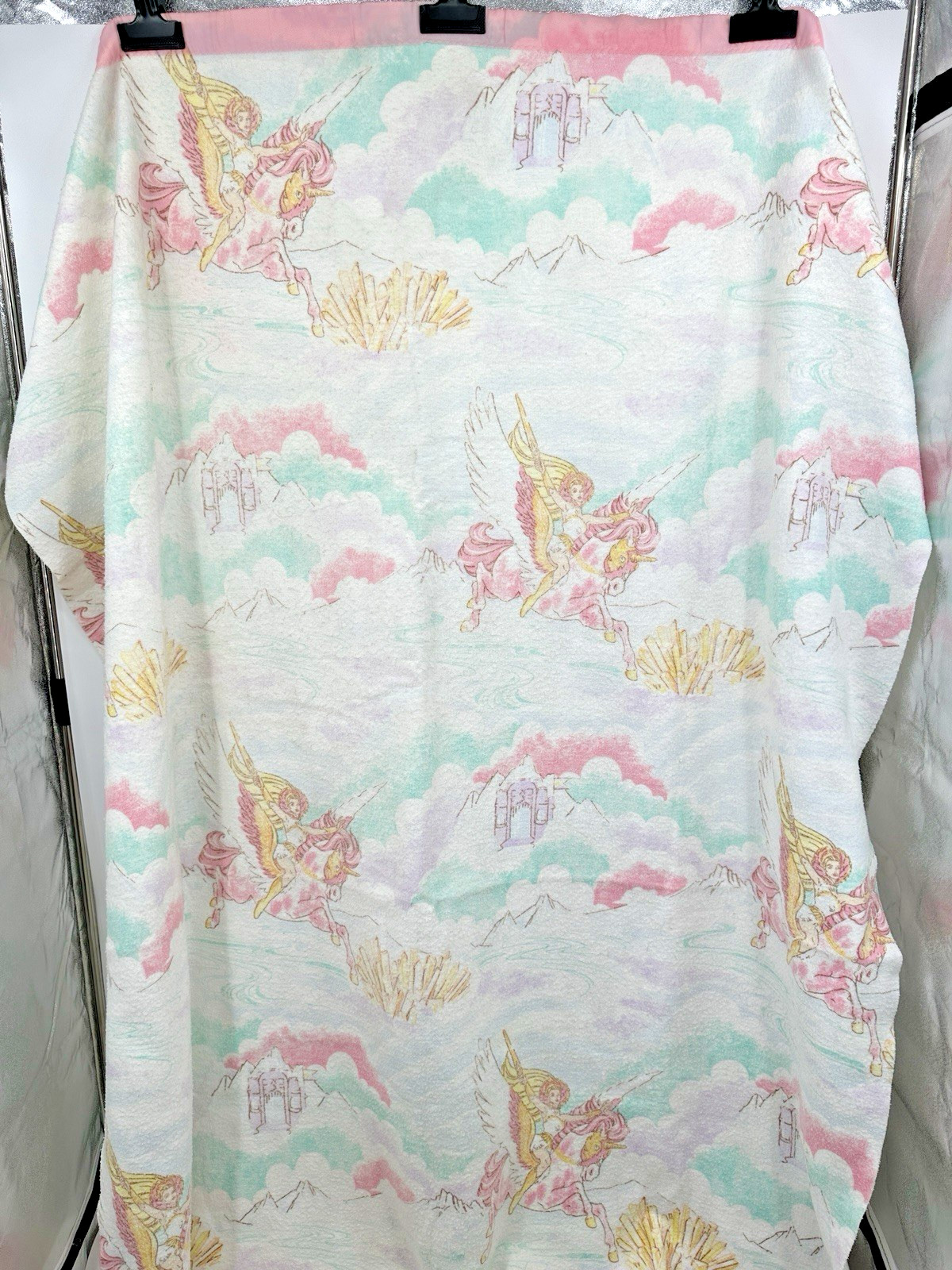 Vintage SHE-RA Princess of Power Acrylic Blanket Rare 80s 63 x 88\