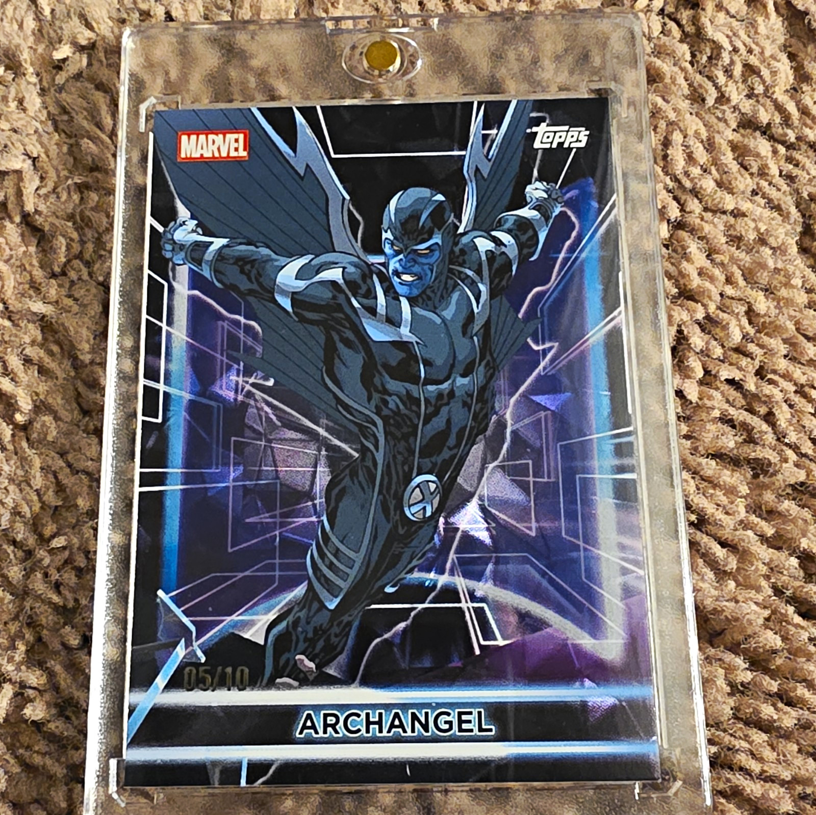 Topps 2026 Marvel X-Men #47 Archangel Serial Numbered 05/10 Black X-Fractor