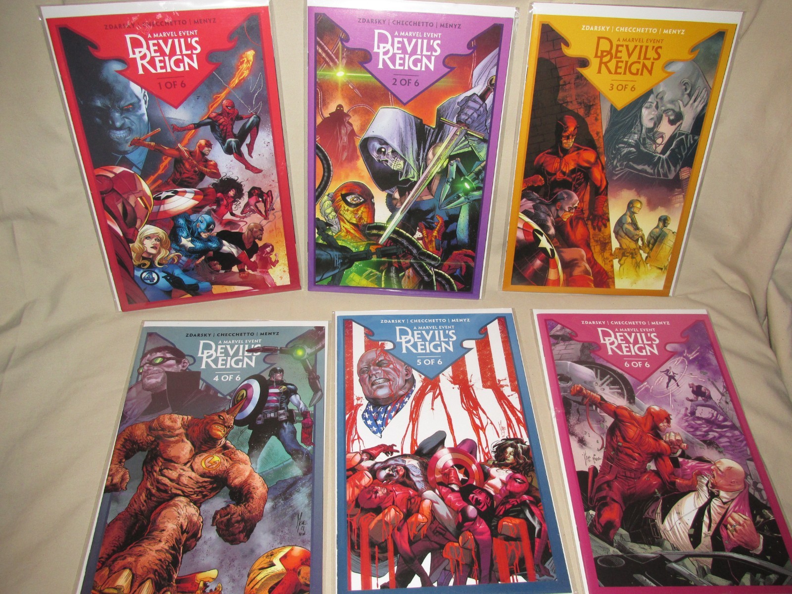Devil's Reign #1-6 Complete Set Chip Zdarsky Comic Book Lot Marvel Daredevil Devil's Reign #1-6 Complete Set Chip Zdarsky Comic Book Lot Marvel Daredevil