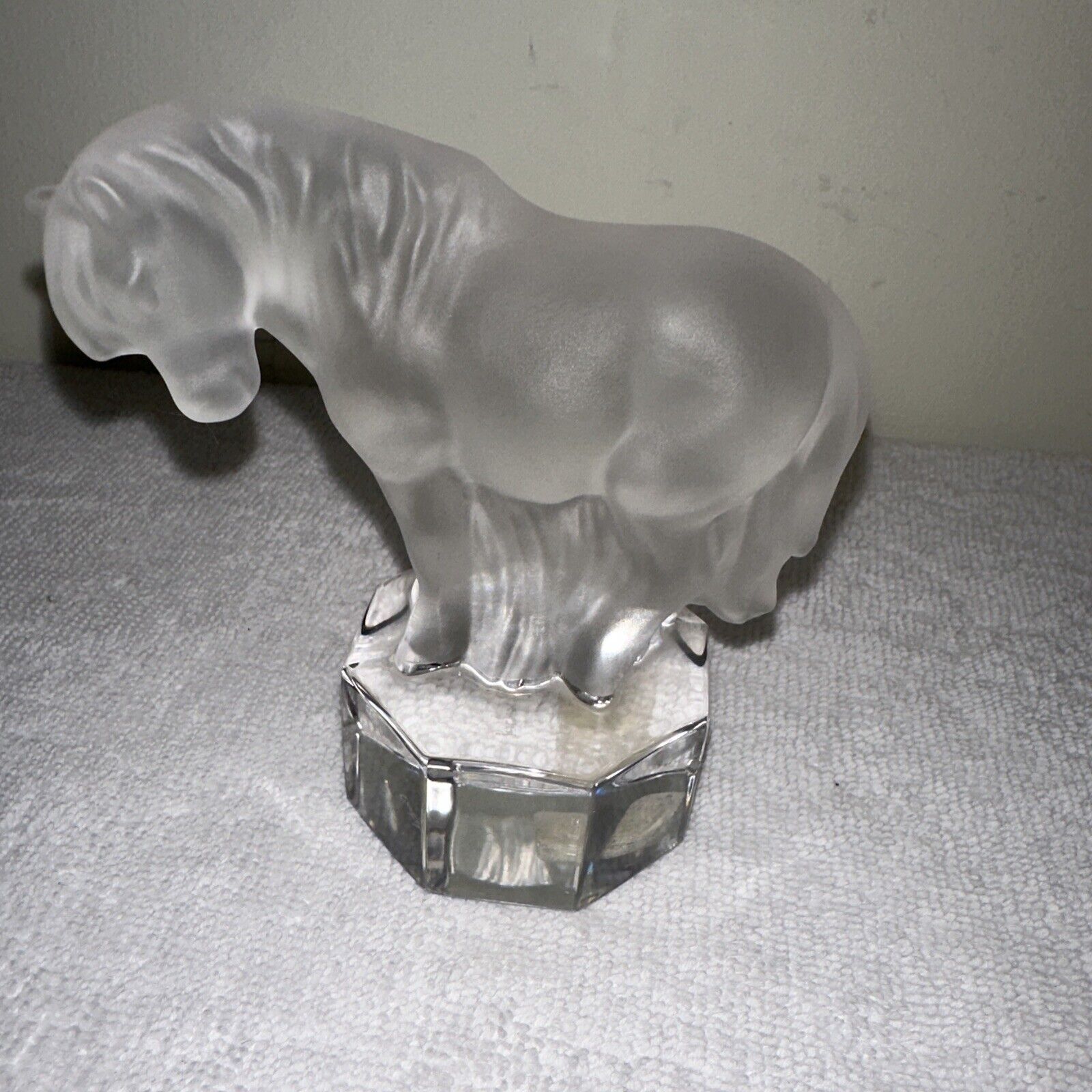 Goebel 24% Lead Crystal Collection Frosted Glass Horse Figure 4\