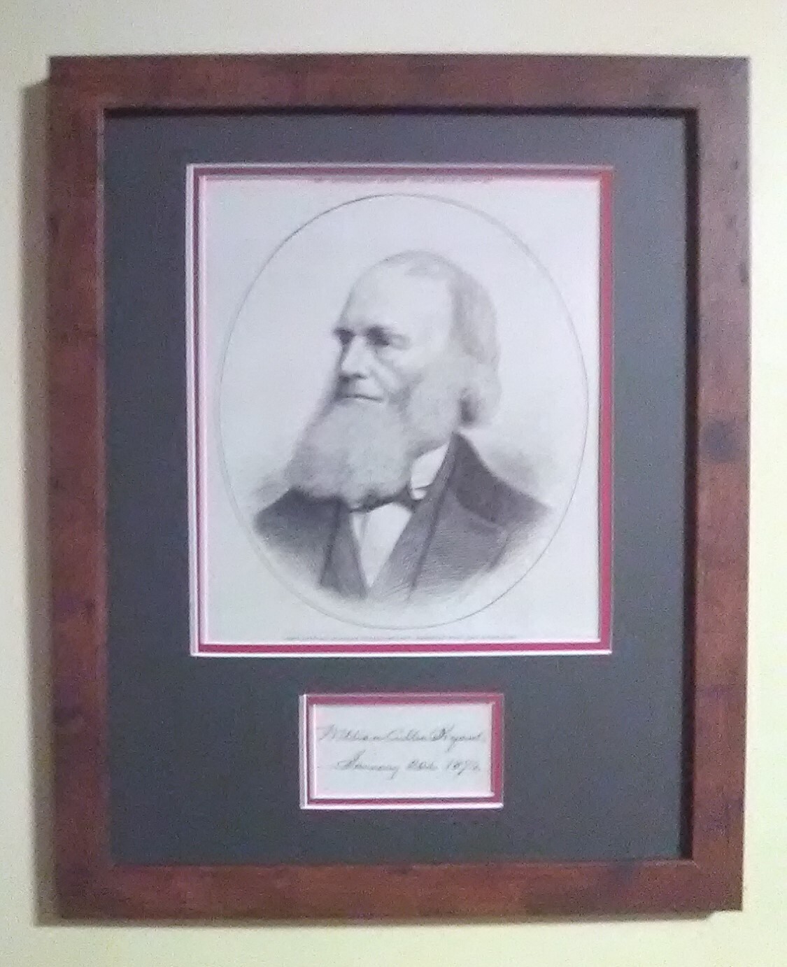 William Cullen Bryant(1794-1878) / Autograph / Editor & Poet / 11x14\