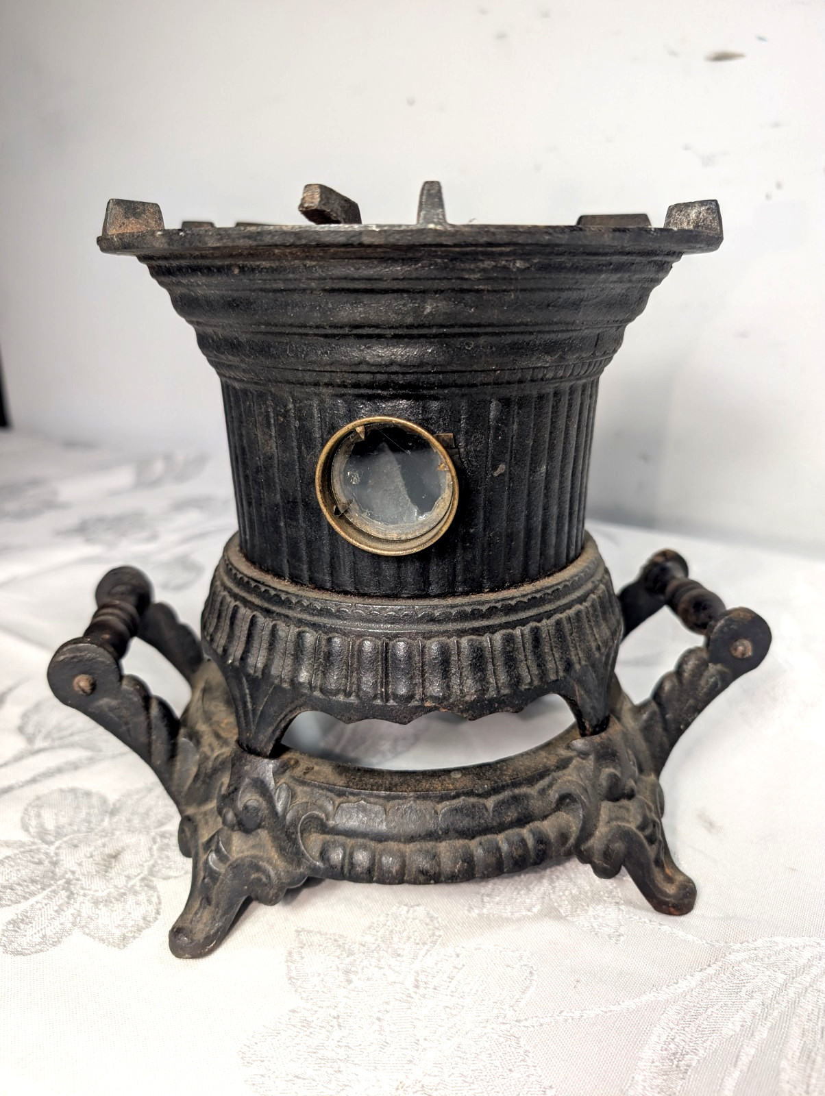 Rare Sad Iron Kerosene Heater Cast Iron 1800s Antique Rare Sad Iron Kerosene Heater Cast Iron 1800s Antique