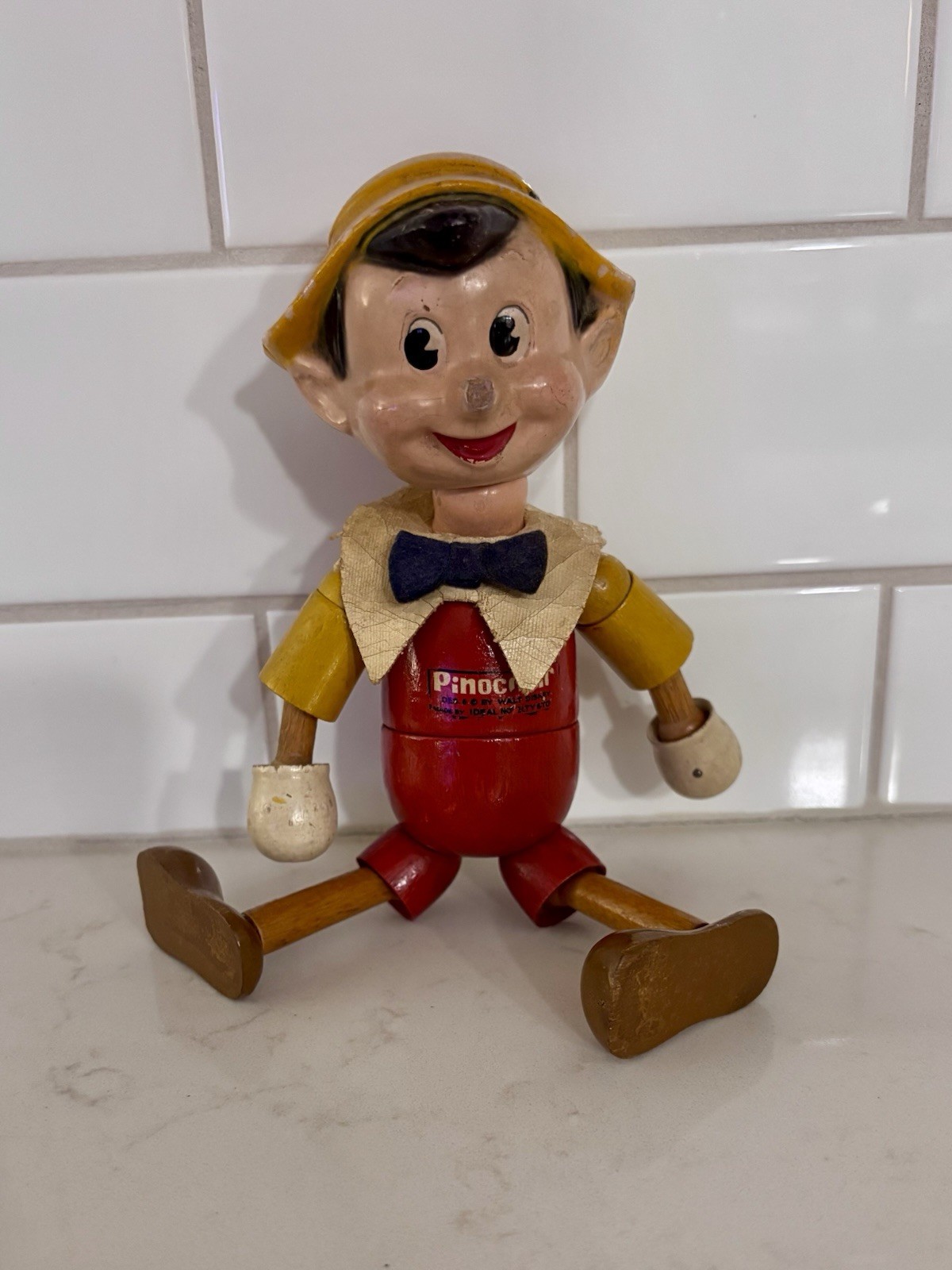 Vintage 1939 Walt Disney Pinocchio Jointed Doll Wood Composition Antique
