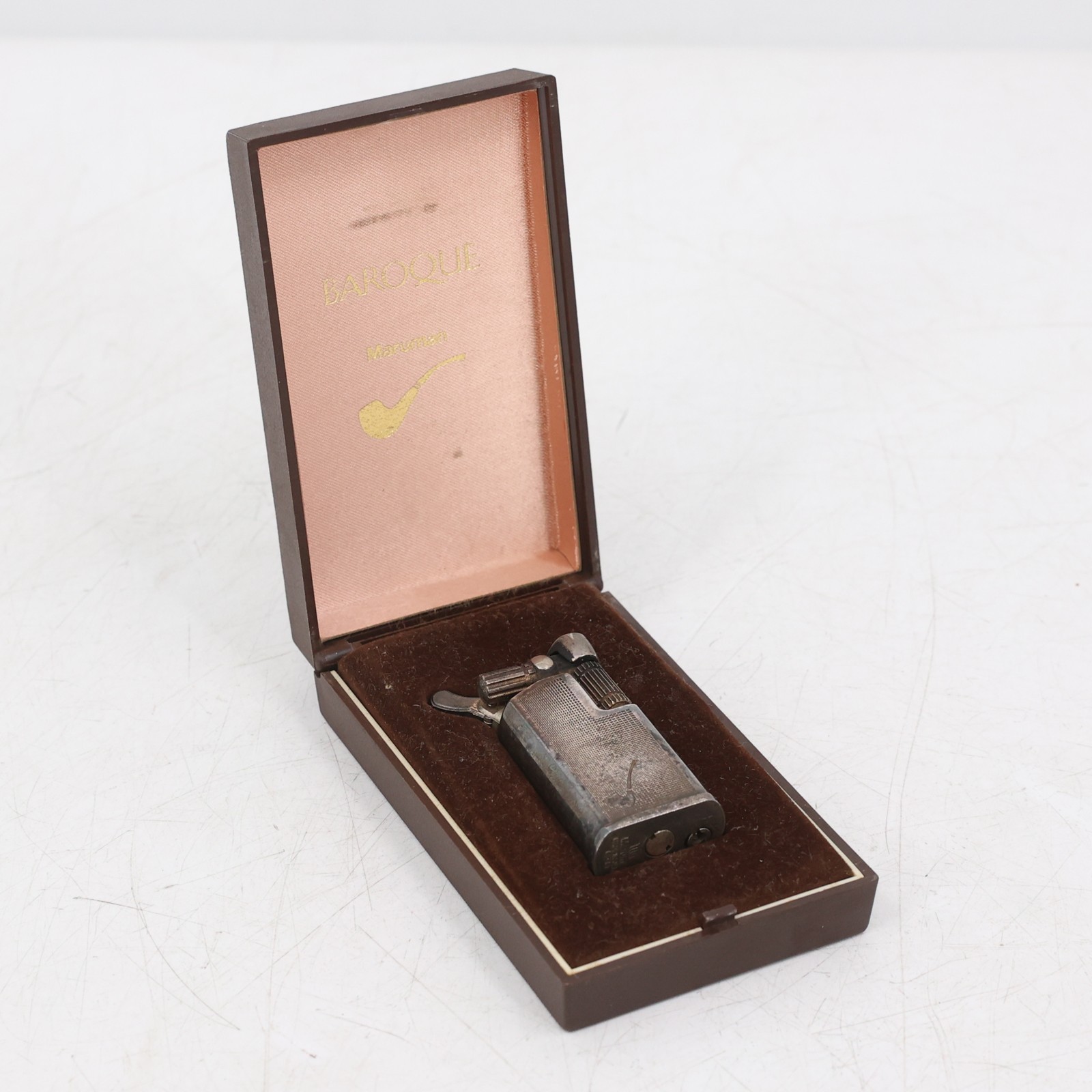 Vintage Maruman Baroque Pipe Lighter Made in Japan GL-67 With Original Box