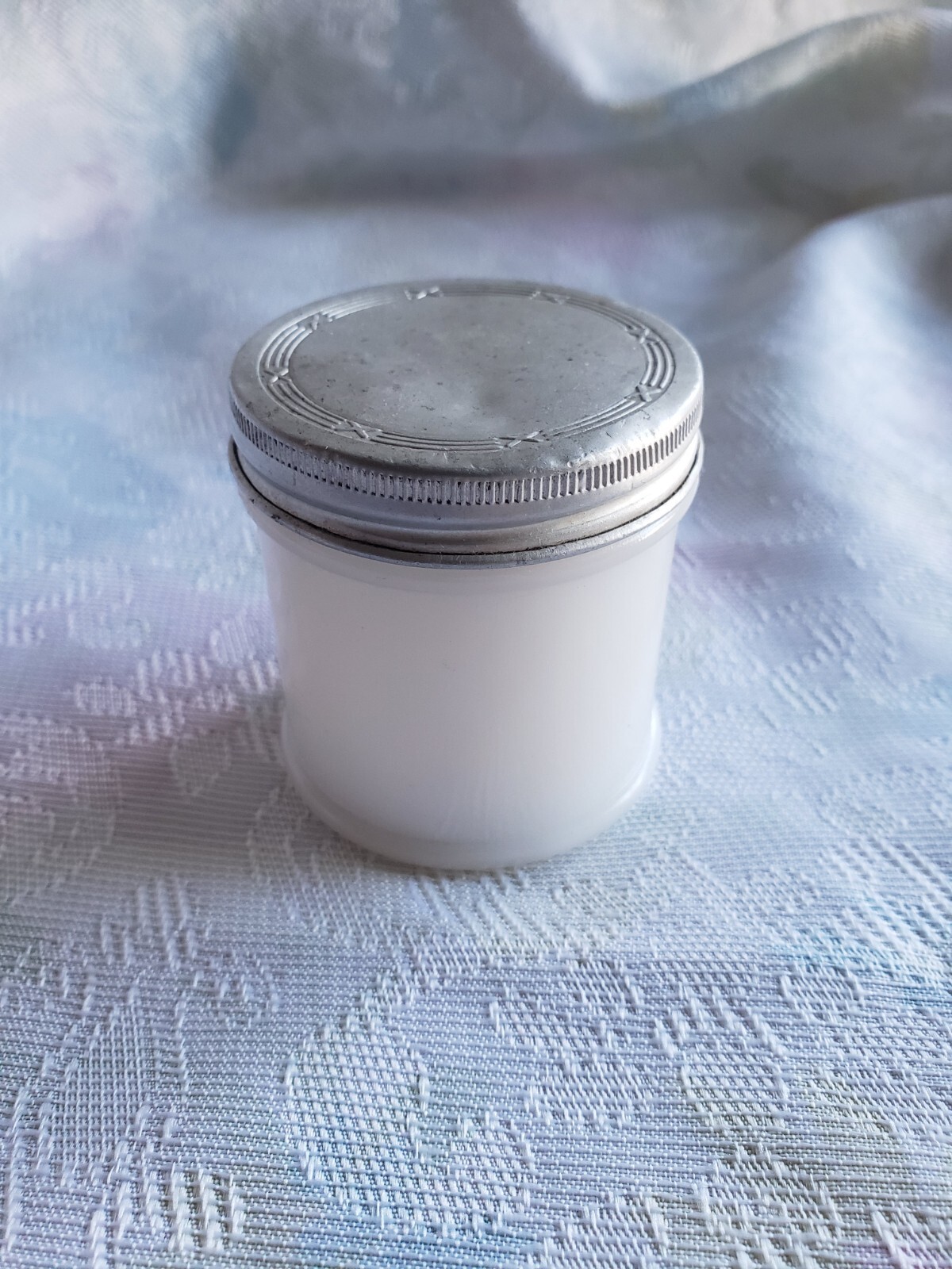 Vintage Watkins Milk-Glass Jar Art Deco 1920s Apothecary Cold Cream Vintage Watkins Milk-Glass Jar Art Deco 1920s Apothecary Cold Cream