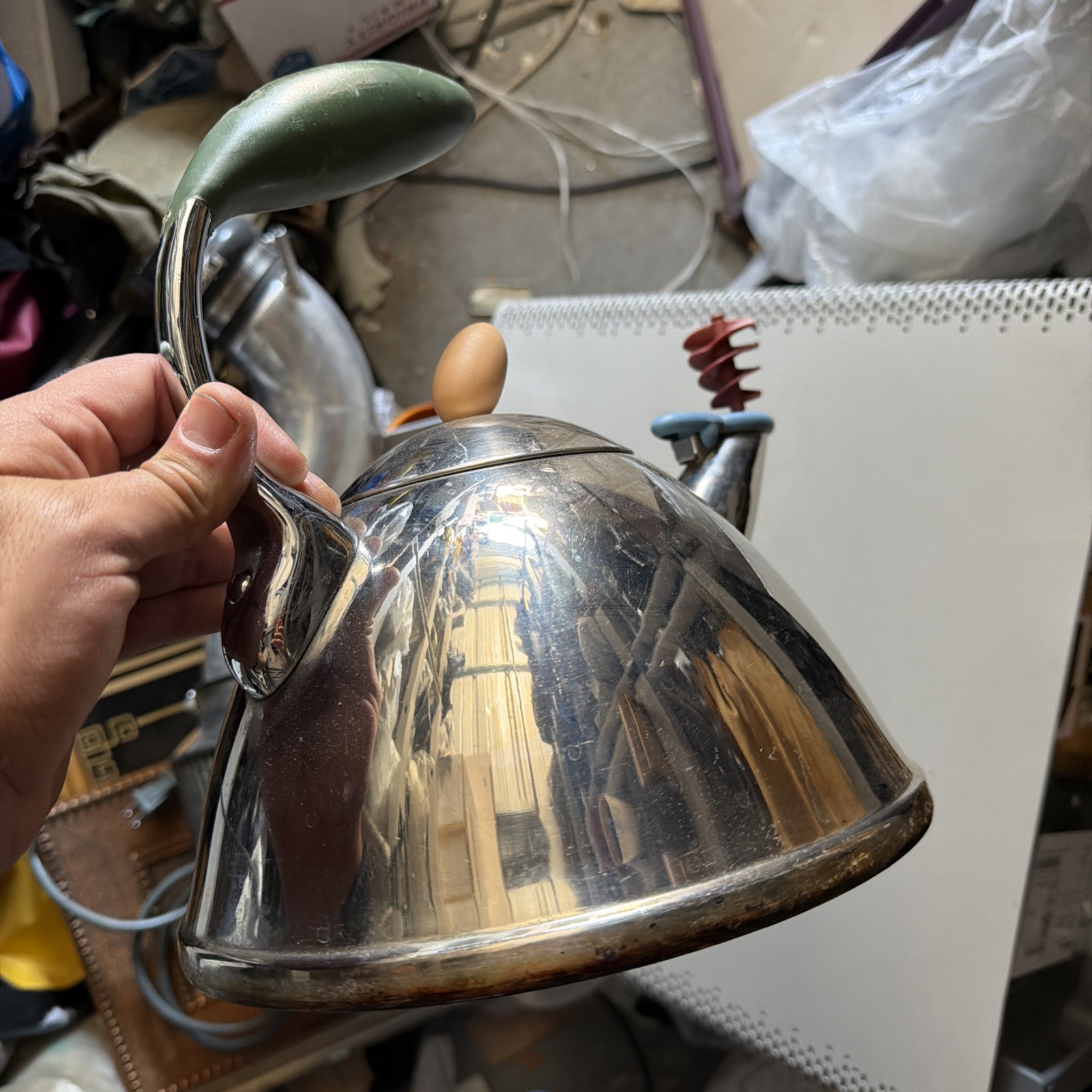 Michael Graves Design Spinning Whistle Teakettle Teapot Postmodern Memphis