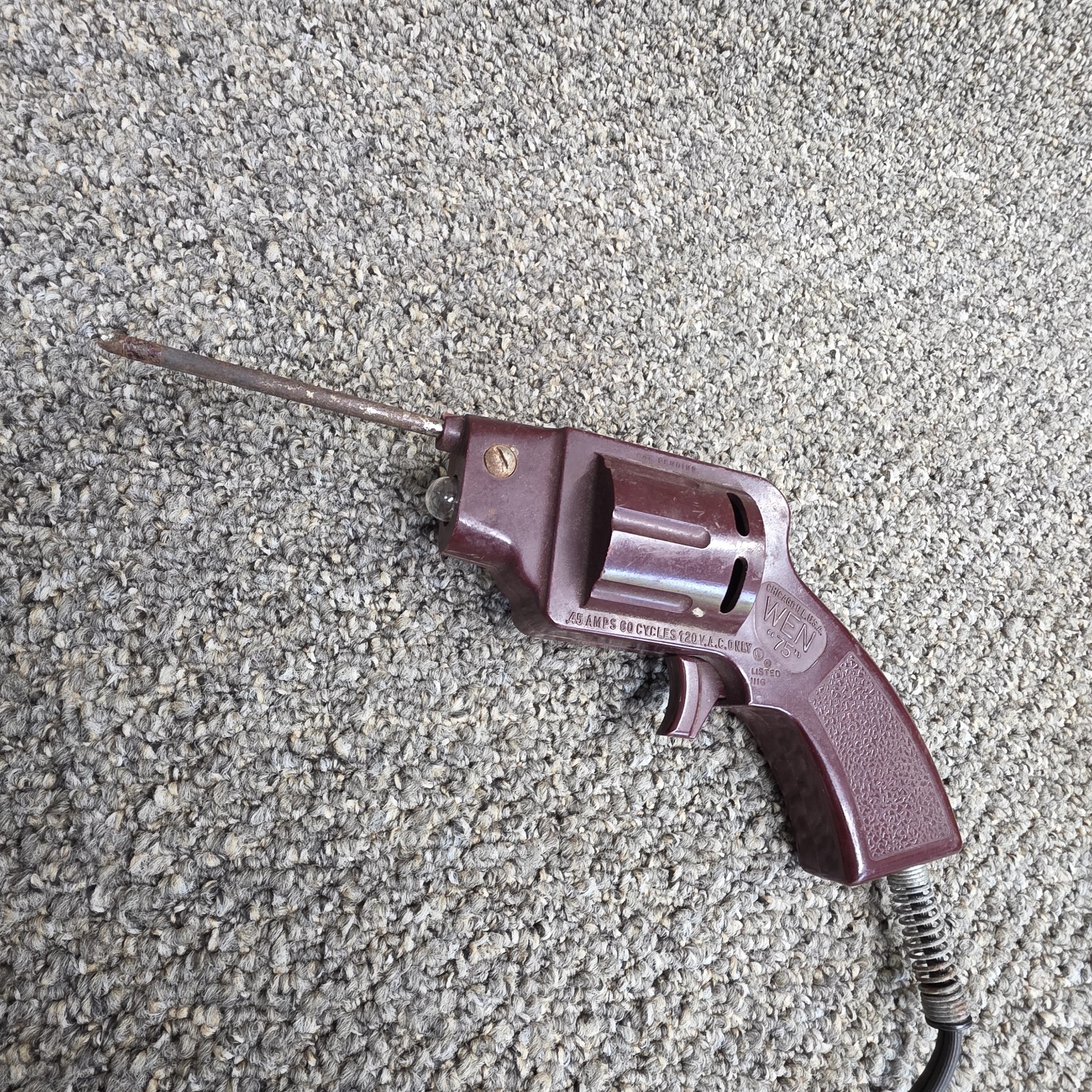 Vintage Wen Model 75 Soldering Gun Pistol Shape Bakelite USA 