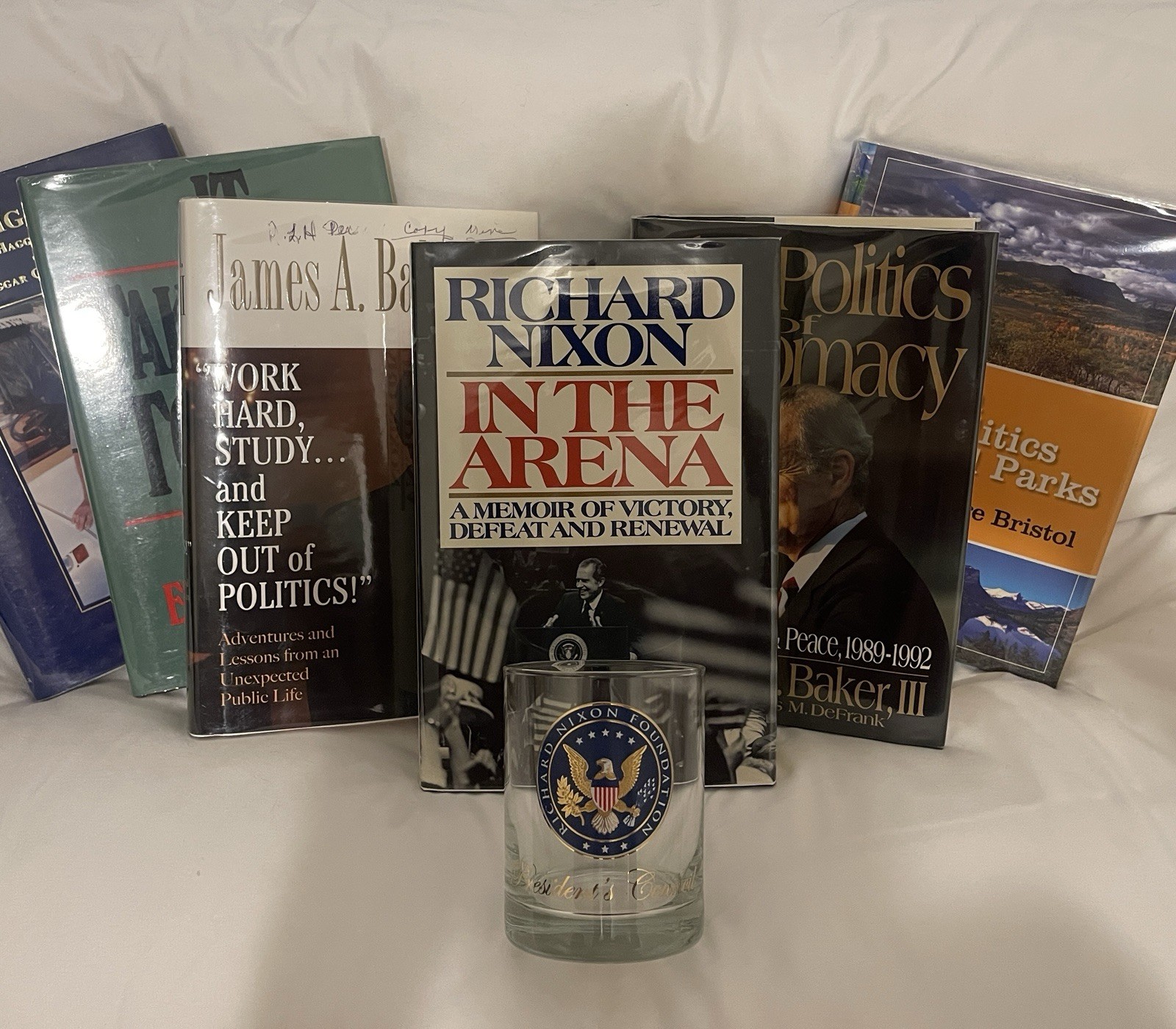 Autographed First Editions: Richard Nixon, Dutch Reagan, James Baker Book Lot