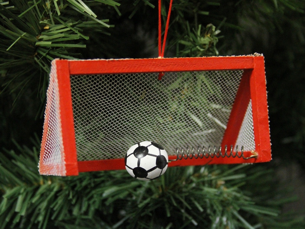 Soccer, Futbol Goal Christmas Ornament