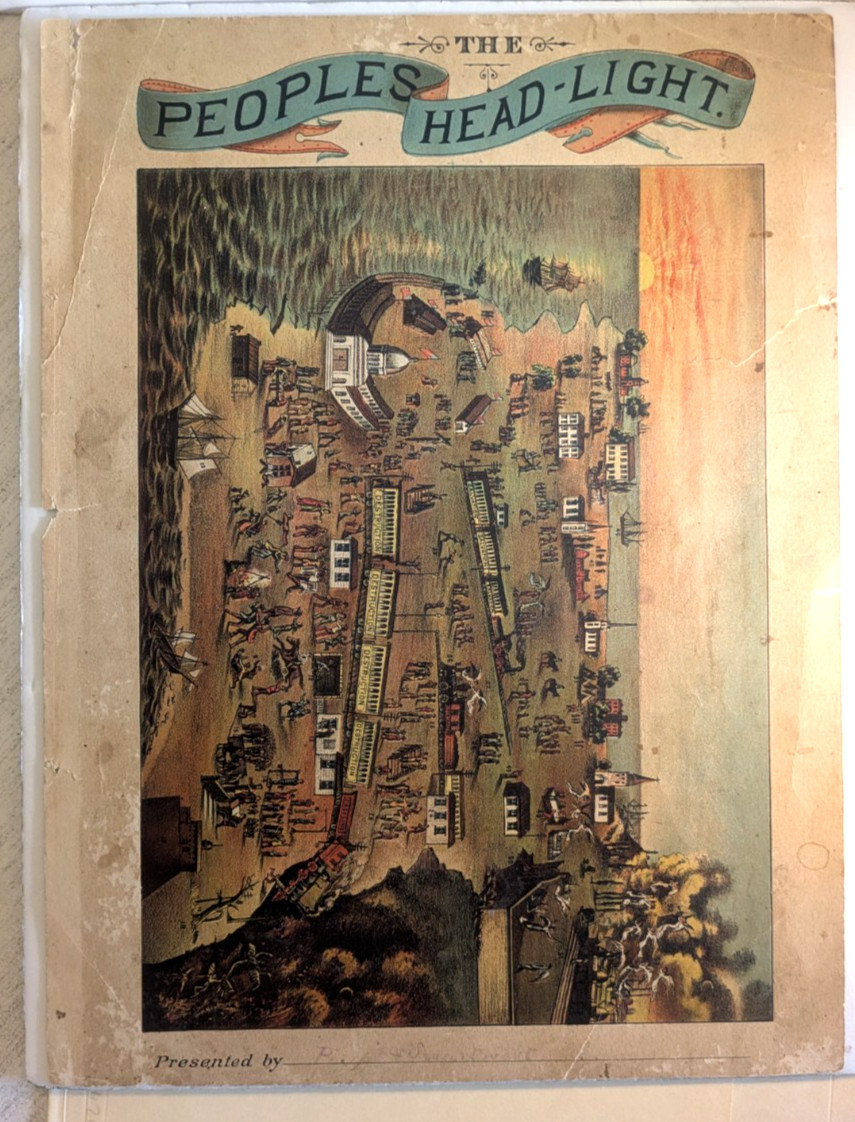 PROVINCETOWN, MA, 19TH CENT, COLOR MORALIZING.  REV: ADVERT QUINCY, IL J D LEVY