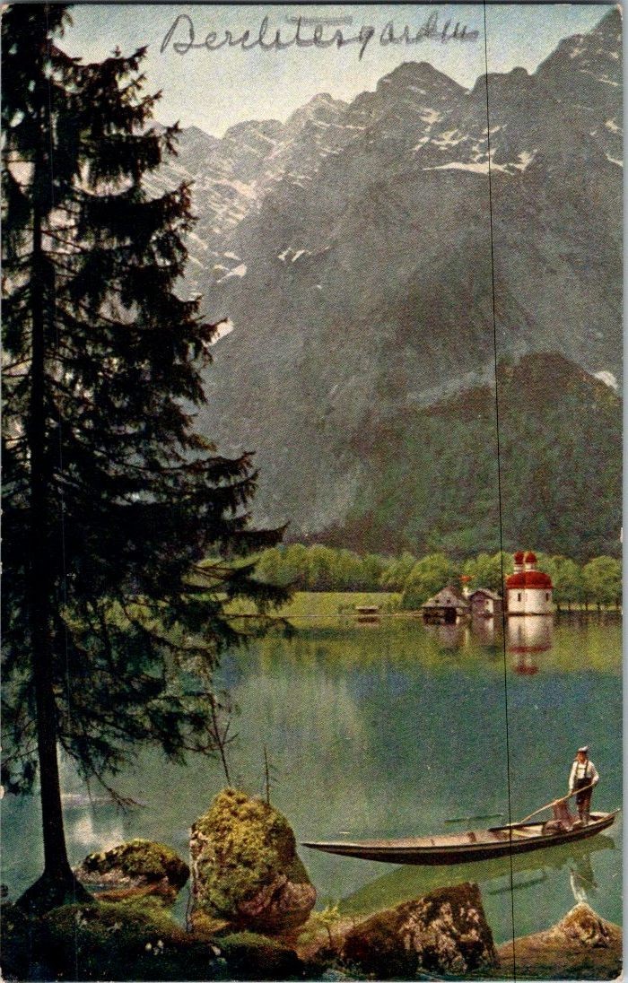 Vintage Berchtesgaden Königssee St. Bartholomä Postcard Germany