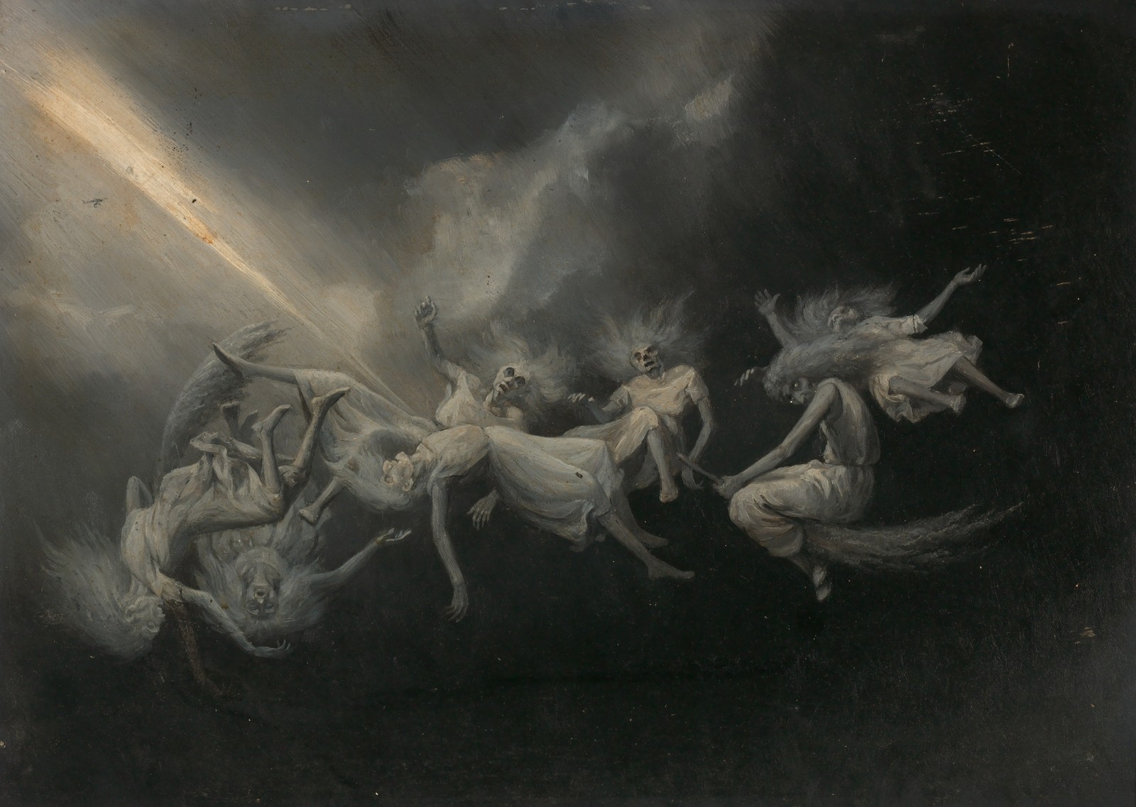 William Holbrook Beard Witches Lightning 1890s Vintage Art Reprint