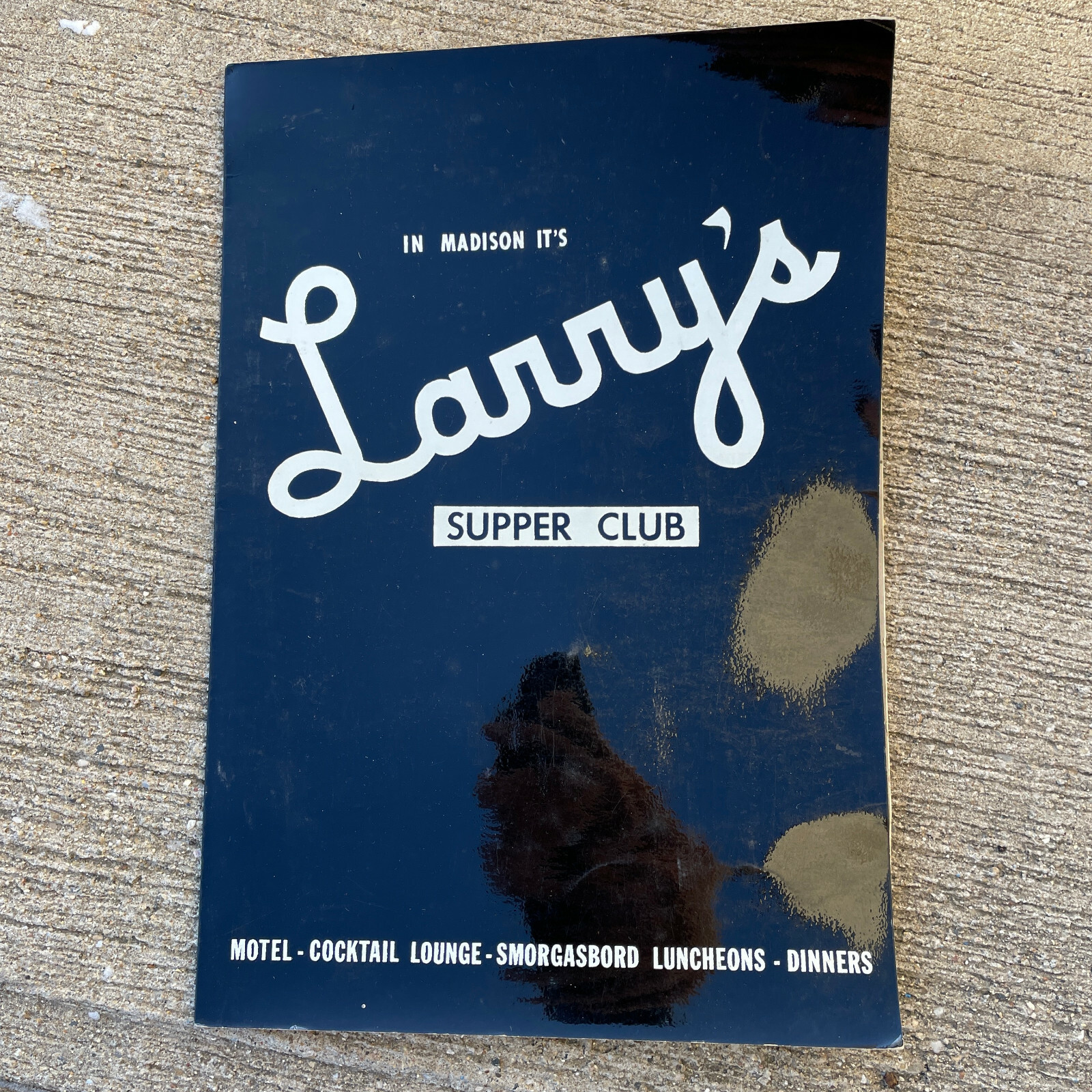 Vintage Larry\'s Supper Club Motel Menu Madison WI 12.5\
