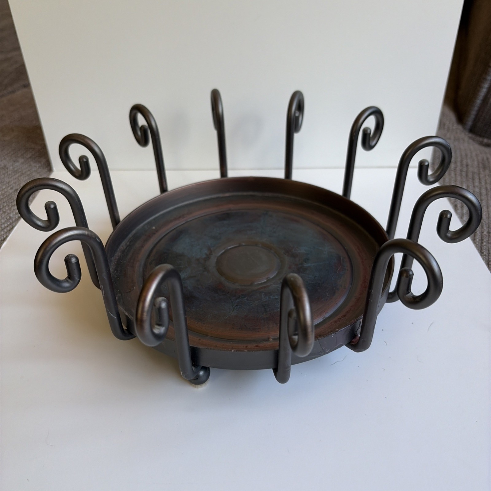 Partylite Cordova Large Metal 3 Wick Candle Holder Scrolled Footed P0467 Retired