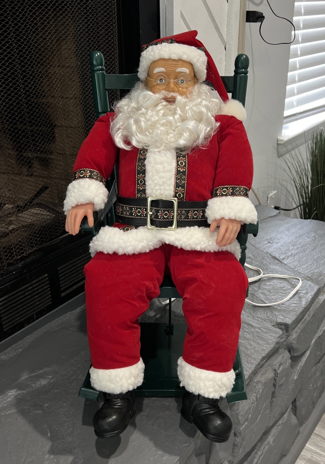 Large Vintage 1991 Gemmy Electric Rocking Chair Musical Santa 2’ Tall Rock&Plays Large Vintage 1991 Gemmy Electric Rocking Chair Musical Santa 2’ Tall Rock&Plays