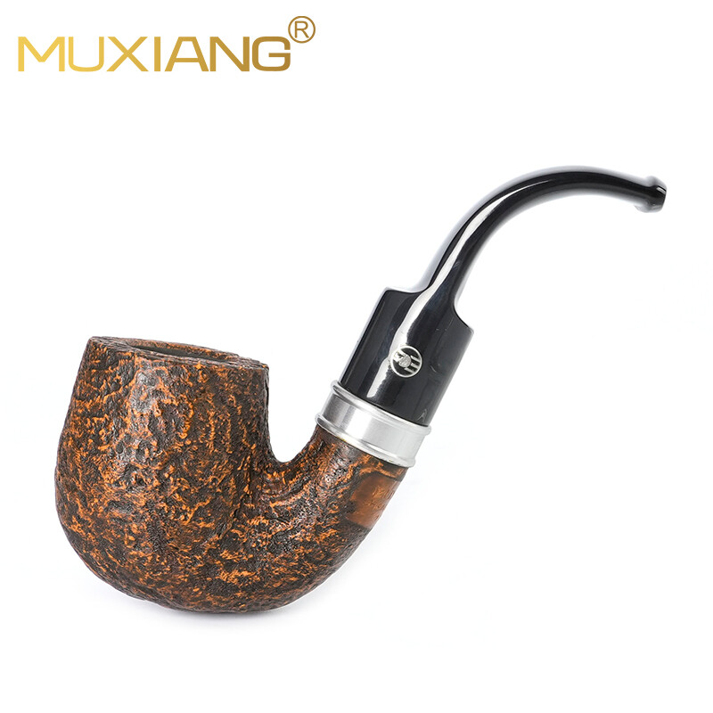 Sandblasted Hungarian Pipe Briar Wooden Tobacco Pipe Handmade Freehand Pipe