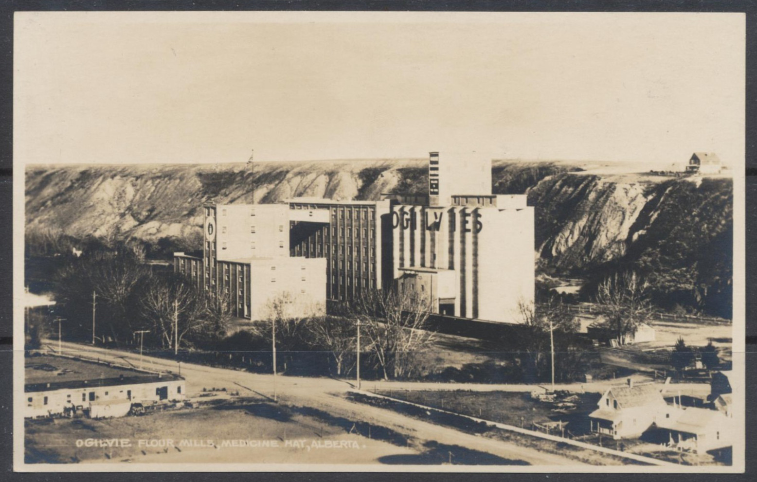 1930s Canada ~ Medicine Hat ~ RPPC ~ Ogilvie Flour Mills ~ Valentine Edy Wpg.