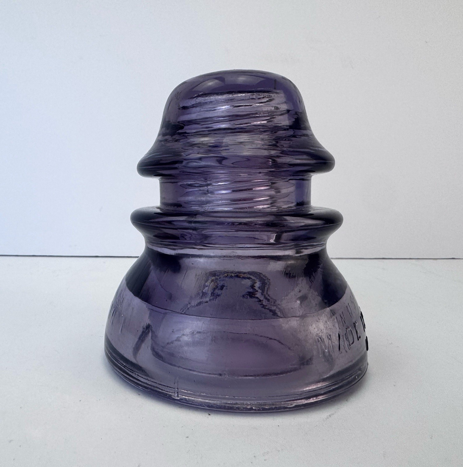 Vintage Purple Amethyst Whitall Tatum No 1 Glass Insulator Collectible