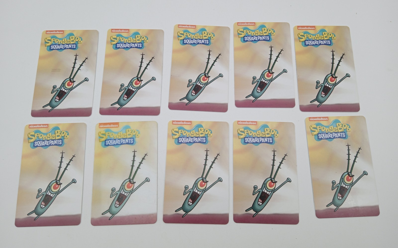 Sheldon J. Plankton SPONGEBOB SQUAREPANTS ~ COIN PUSHER CARDS lot of 10 Sheldon J. Plankton SPONGEBOB SQUAREPANTS ~ COIN PUSHER CARDS lot of 10