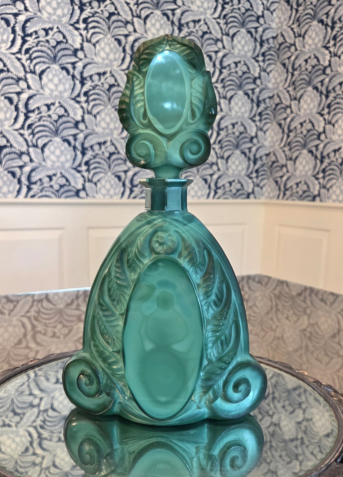 STUNNING Deco Bohemian Malachite Decanter Perfume Decorative Heinrich Hoffman MT STUNNING Deco Bohemian Malachite Decanter Perfume Decorative Heinrich Hoffman MT