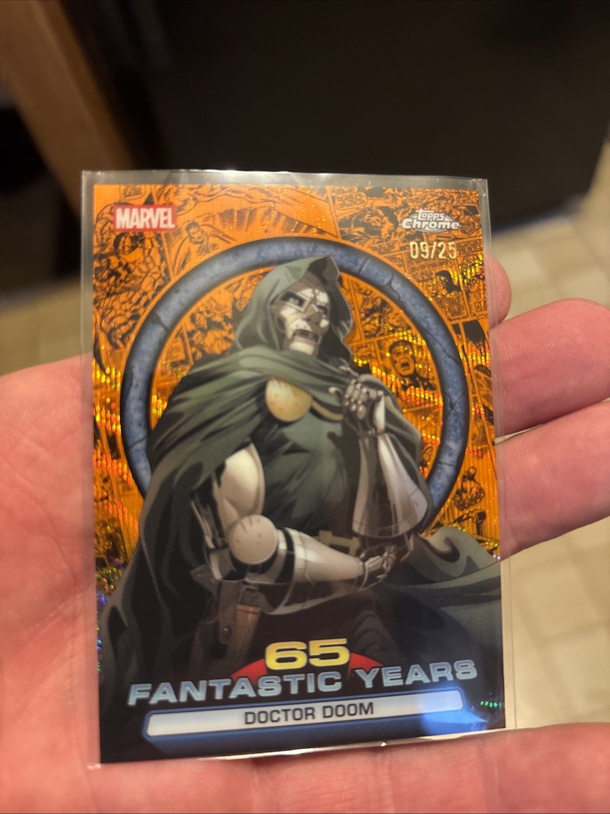 2026 Topps Chrome Marvel DOCTOR DOOM 65 Fantastic Years #FY-05 Orange /25