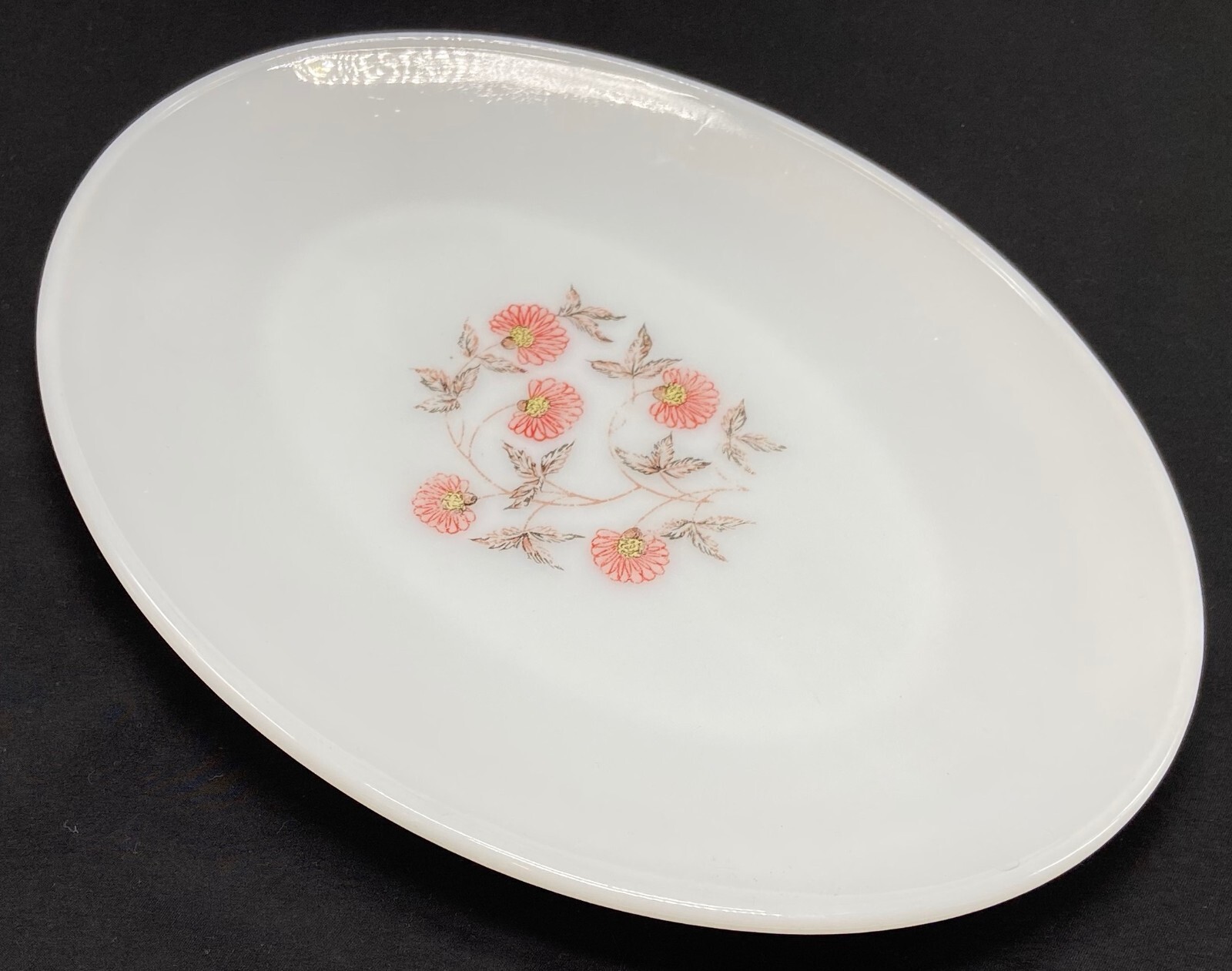 FIRE-KING Fleurette Oval Platter - Anchor Hocking - 12