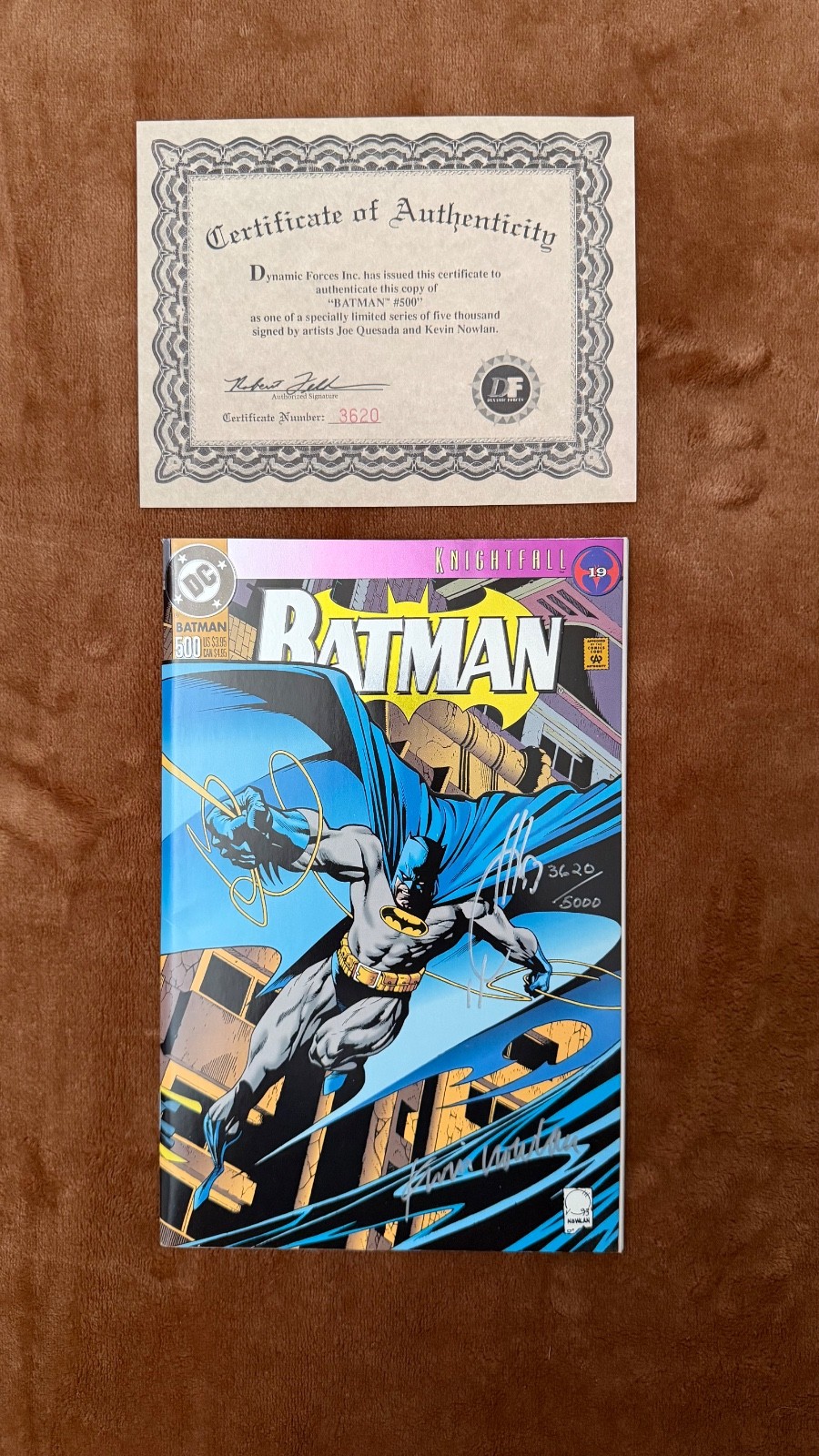 Batman 500 SIGNED Quesada Nowlan Special Edition Die-Cut Cover DC Comics 1993