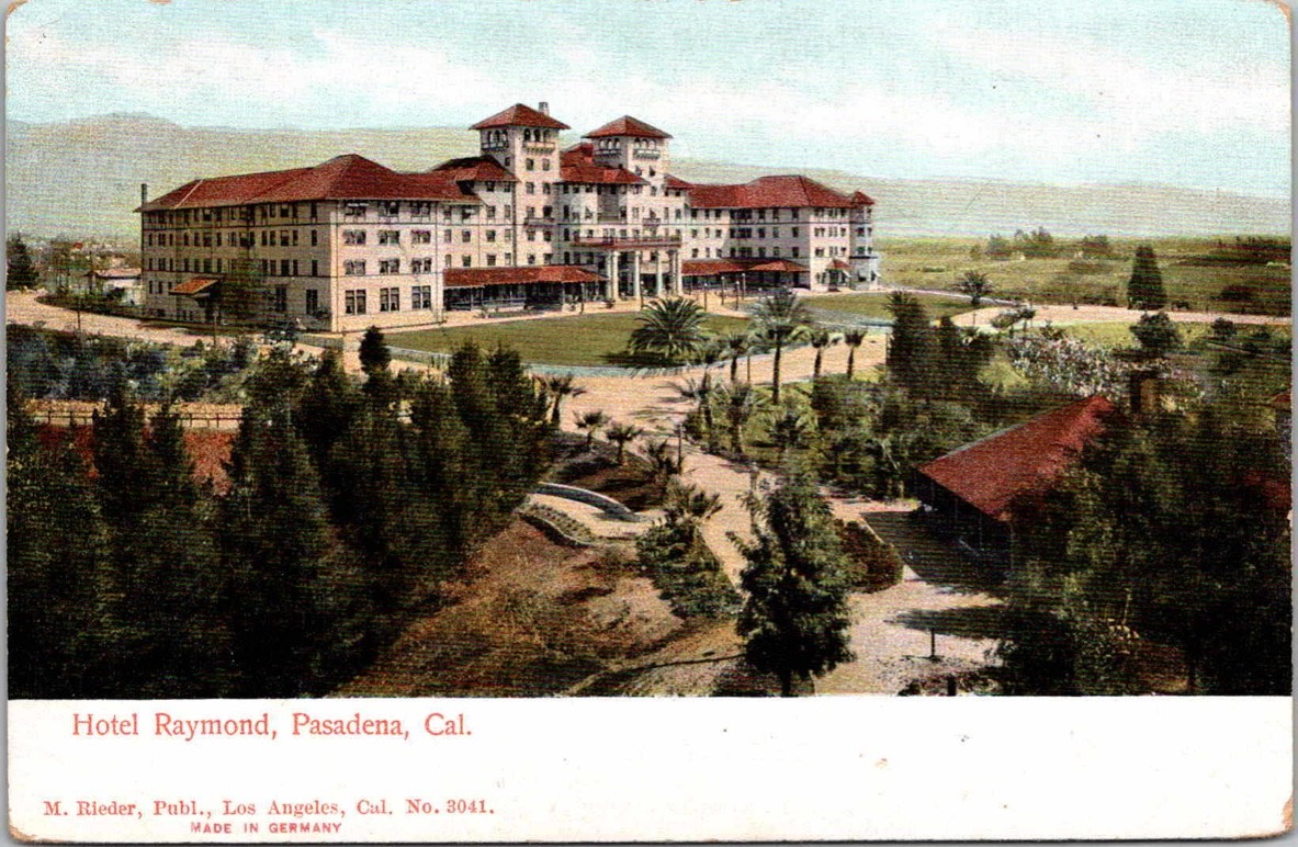 c1905 Hotel Raymond Pasadena California CA M Rieder UDB Los Angeles Postcard