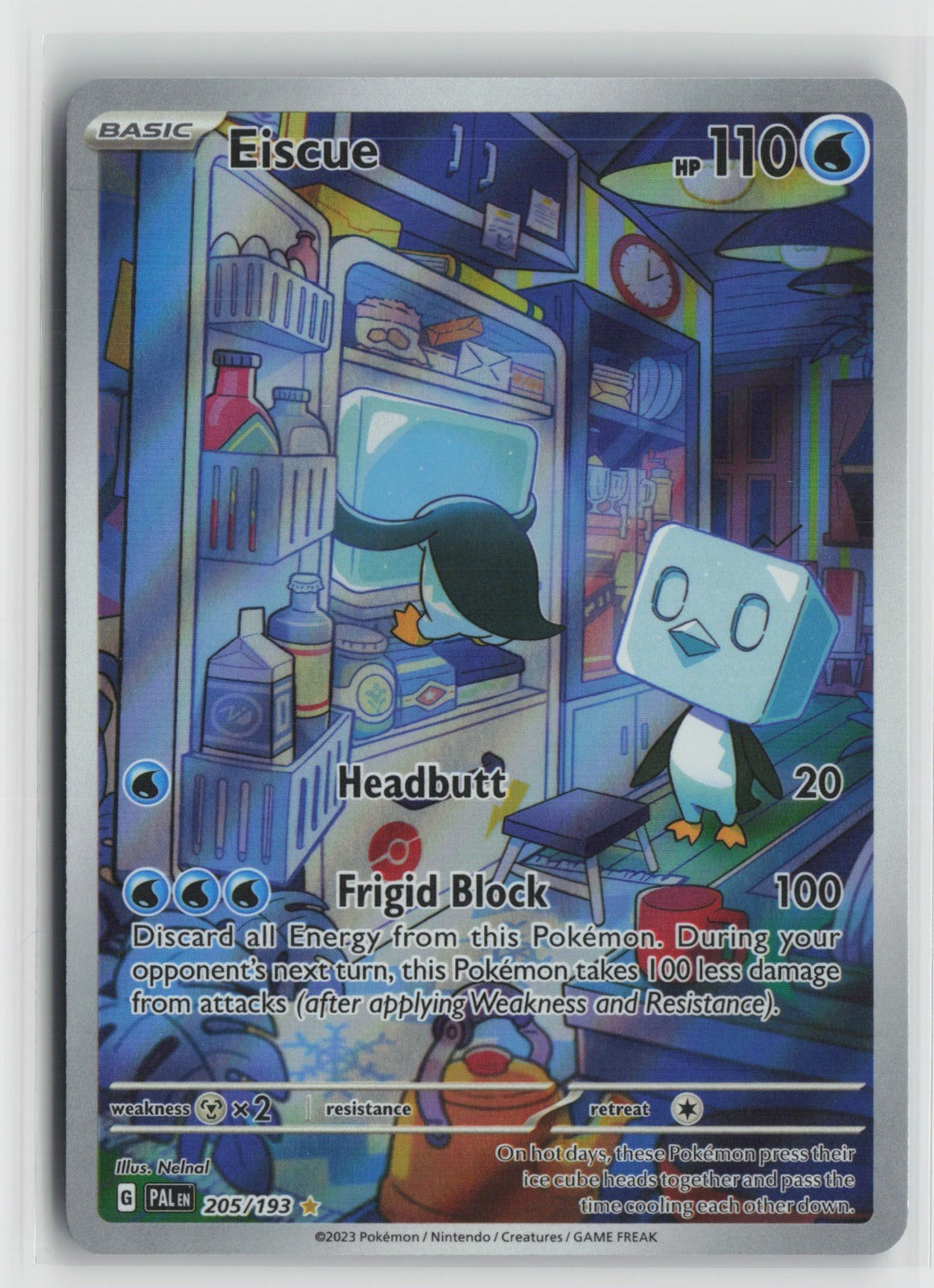 Eiscue Illustration Rare Holo PAL 205/193 NM