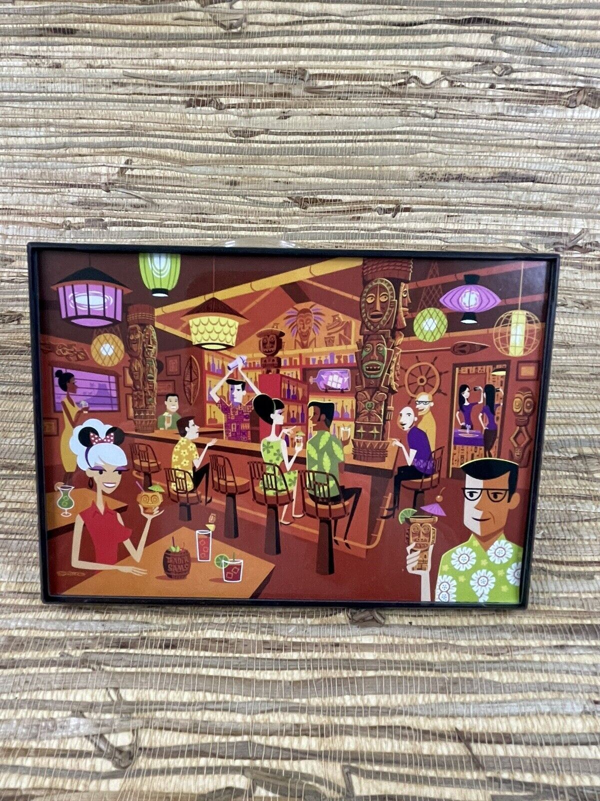 Shag In the Enchanted Tiki Bar Framed Post Card 5 Shag In the Enchanted Tiki Bar Framed Post Card 5