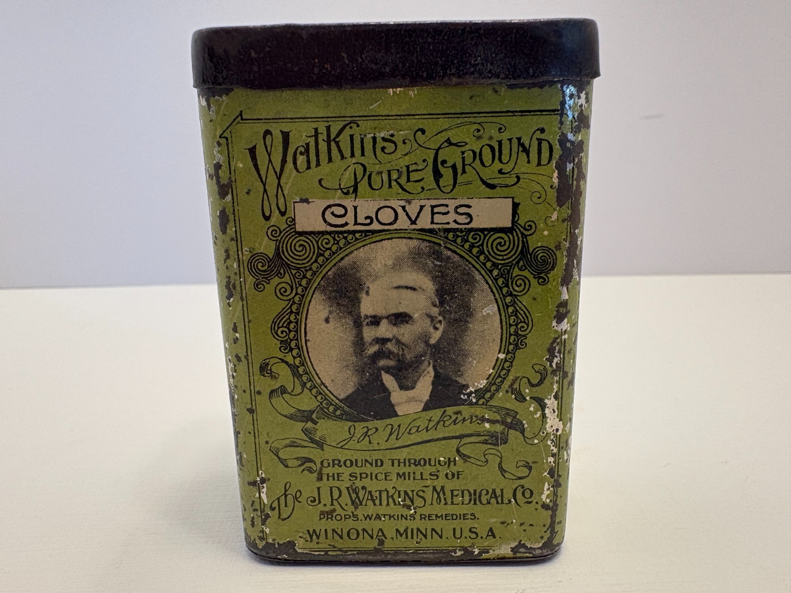 1887 J.R. WATKINS PURE GROUND CLOVES TIN 