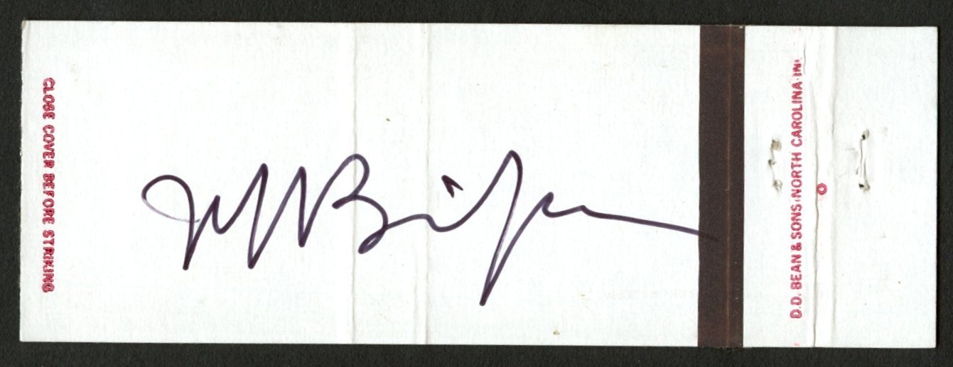 Jeff Bridges signed autograph Matchbook Cover Actor Singer PSA Stickered