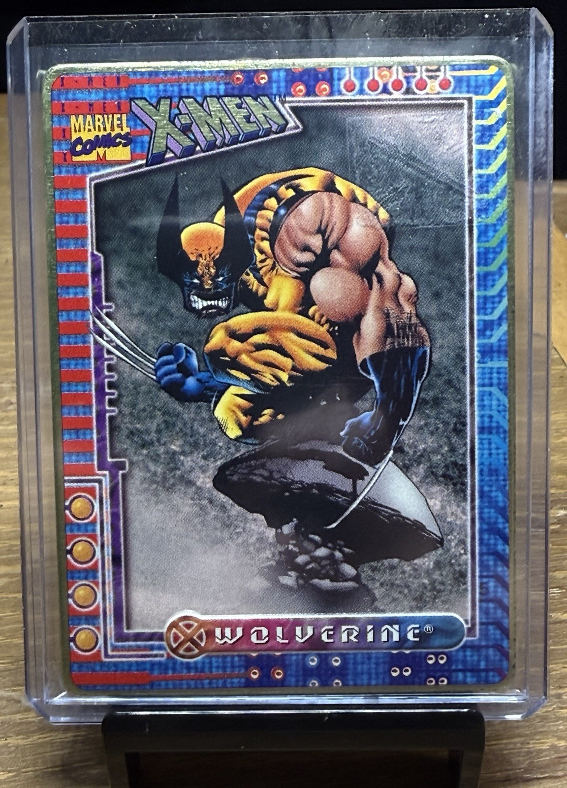 1996 Metallic Impressions X-Men Wolverine Metal Trading Card Marvel Vintage