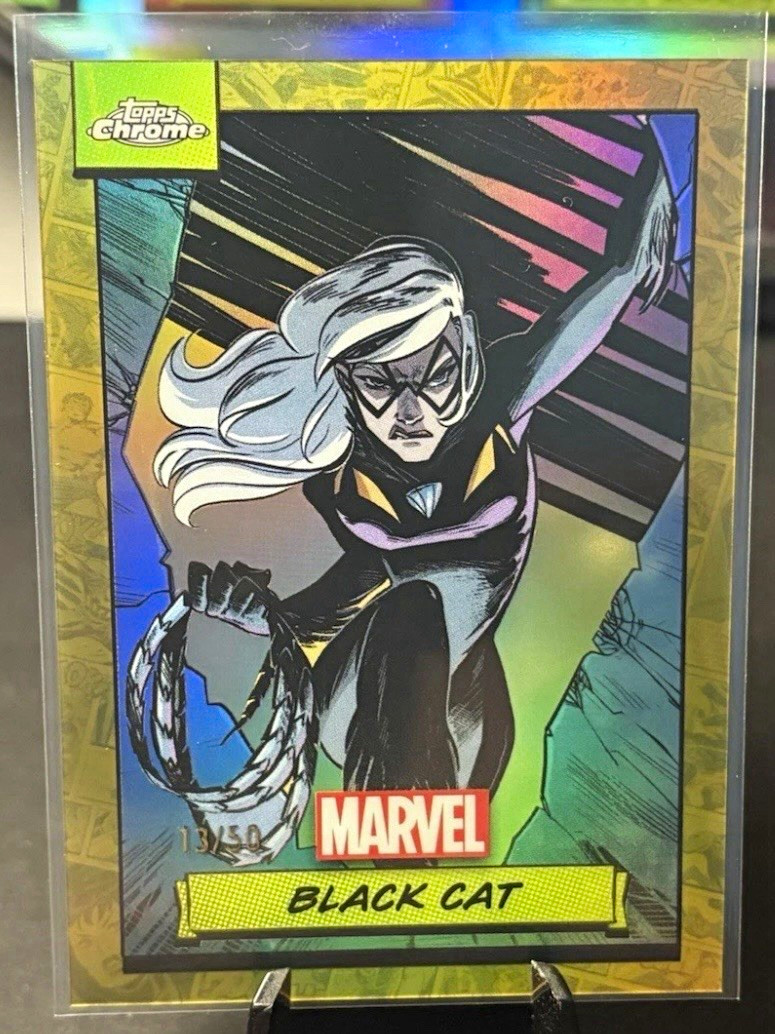2024 Topps Chrome Marvel Black Cat #54 Gold /50