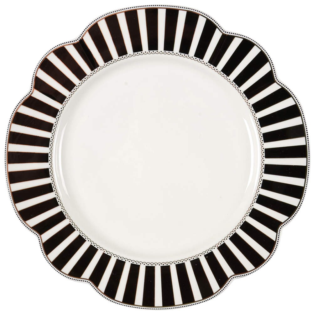 Grace\'s Teaware Josephine Black Dinner Plate 10800738