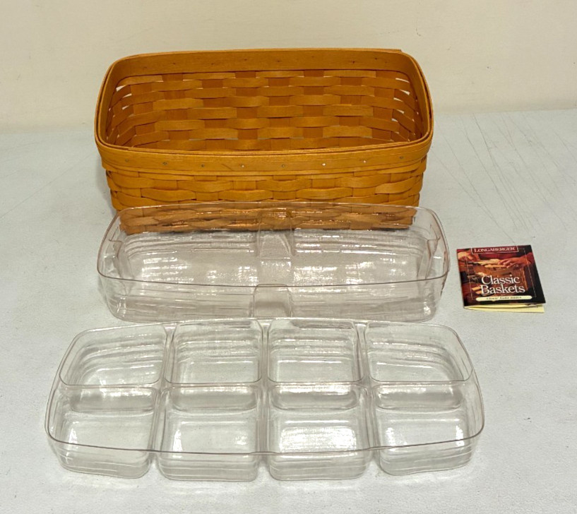 Longaberger 1998 Vanity Basket 2 Piece Plastic Protectors EXCELLENT