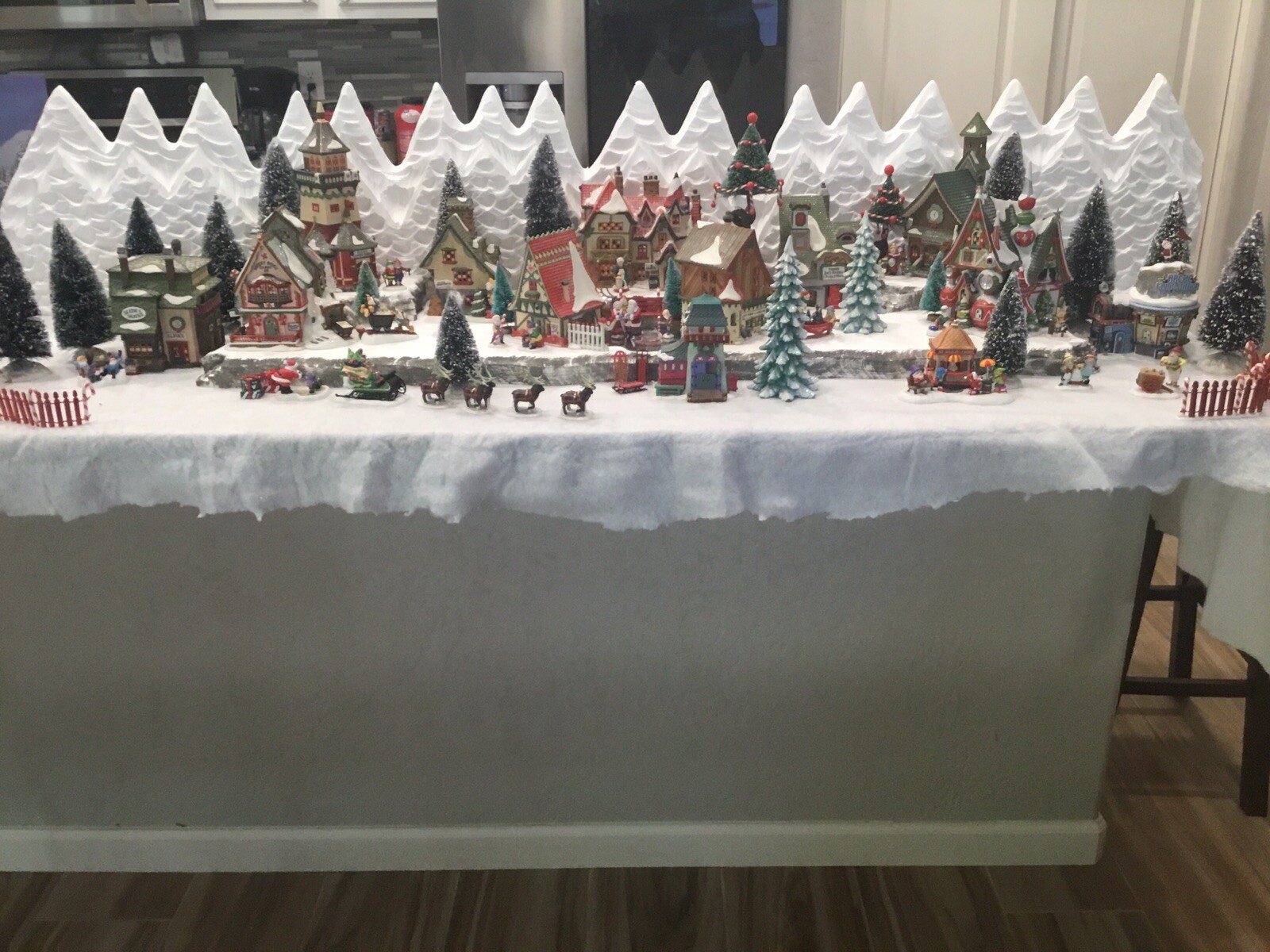 Christmas Village Display Platform Huge 4 Feet Fits Lemax , Dept 56 North Pole