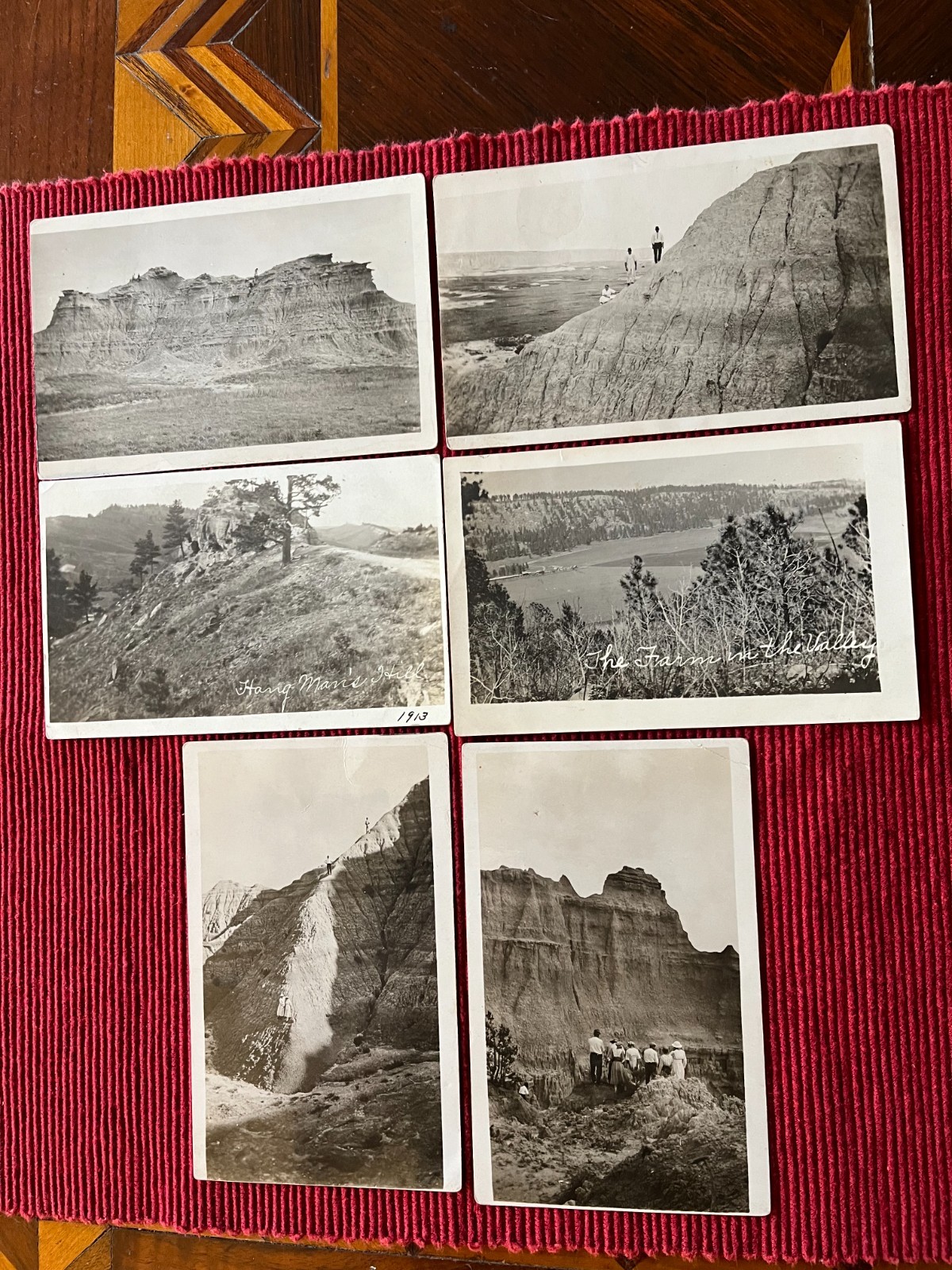 Lot of 6 Real Photo Postcards Badlands, Black Hills So Dakota People Posed 1910s