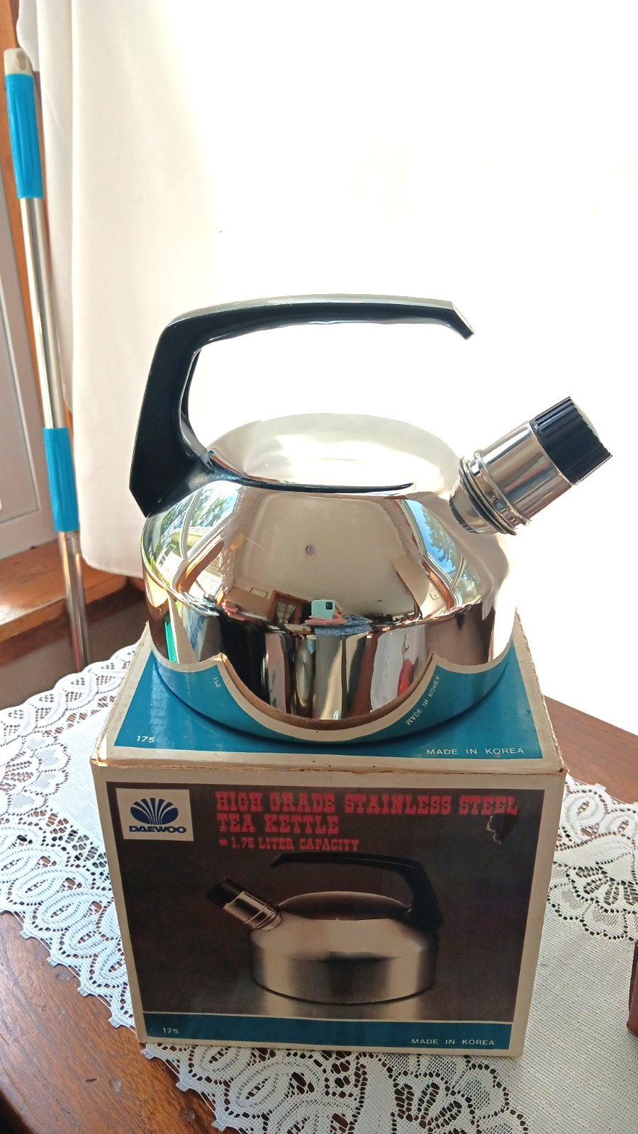 Vintage Daewoo Tea Kettle New in Original Box Korea Vintage Daewoo Tea Kettle New in Original Box Korea