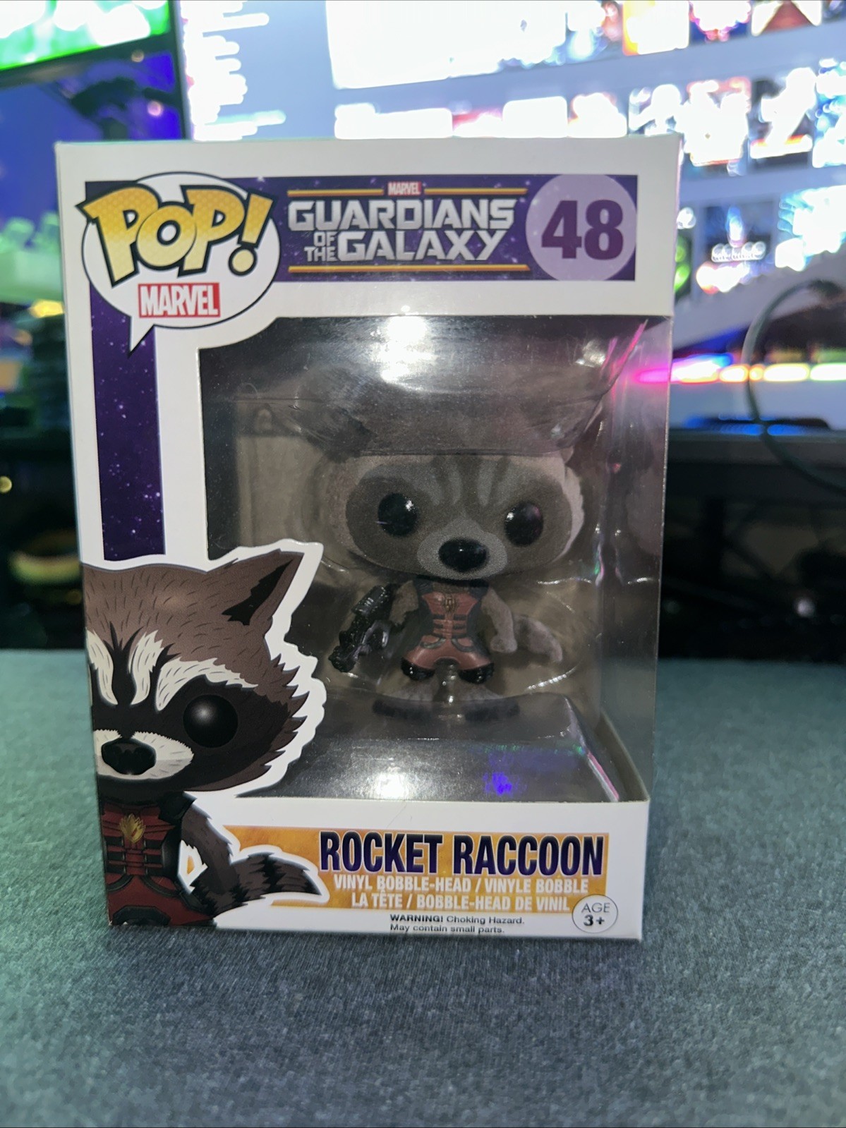 Marvel Funko Rocket Raccoon 48 Flocked