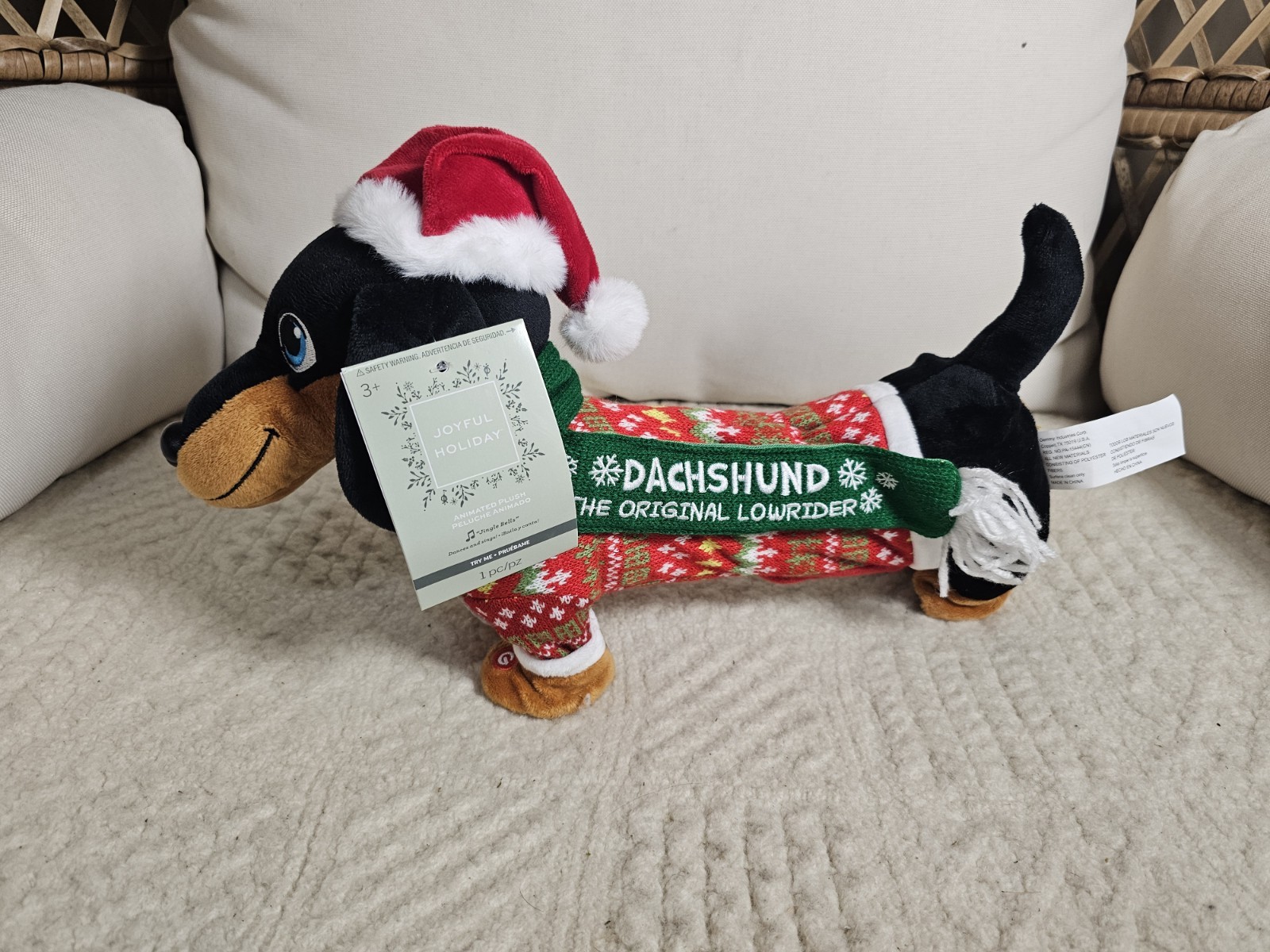 Hobby Lobby Christmas Caroling Dachshund Animated Plush New Viral Sold out 